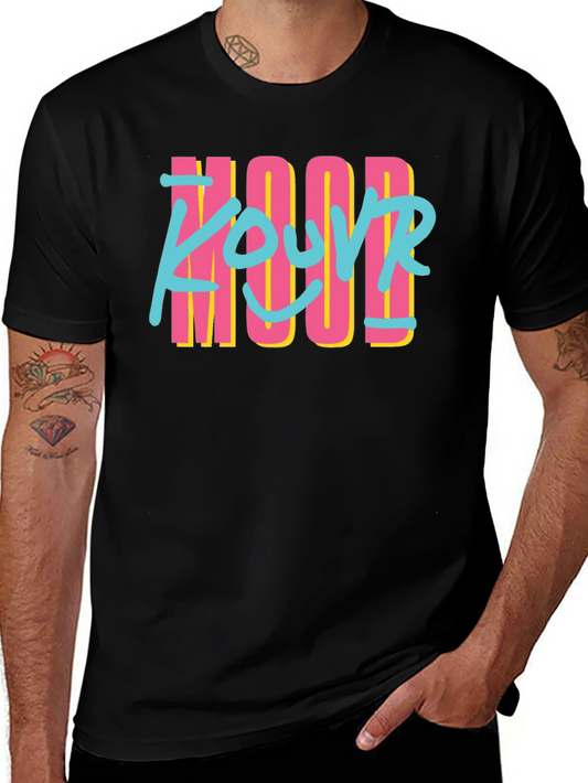Retro Style YOUR MOOD Black T-Shirt