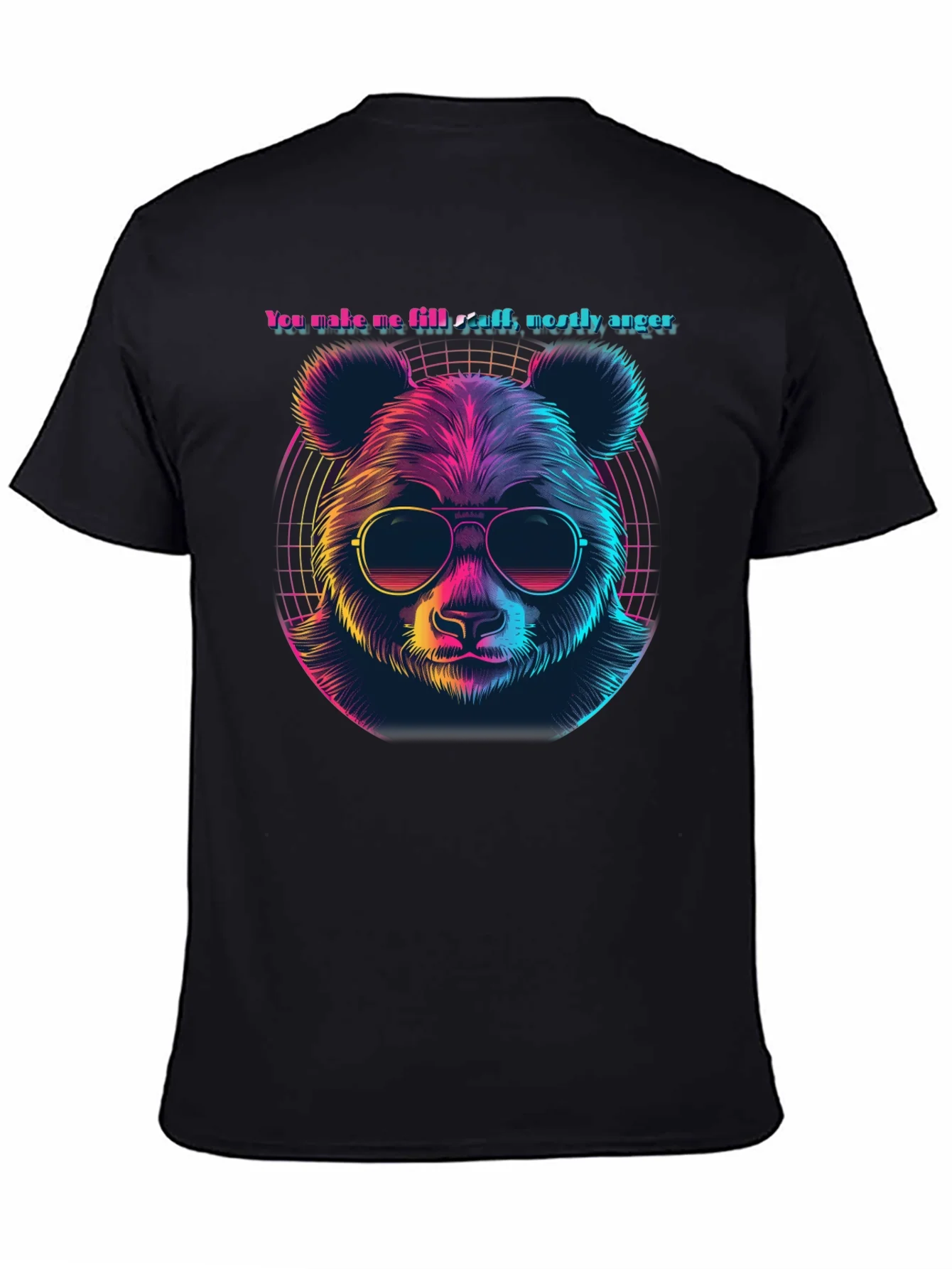 Retro Panda Bear T-Shirt - Anger Funny Tee