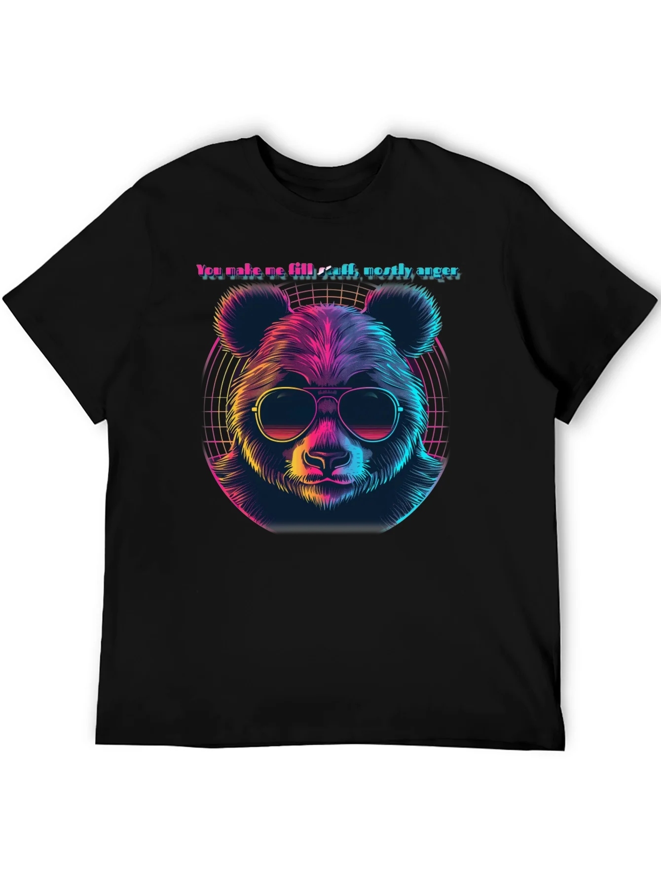 Retro Panda Bear T-Shirt - Anger Funny Tee