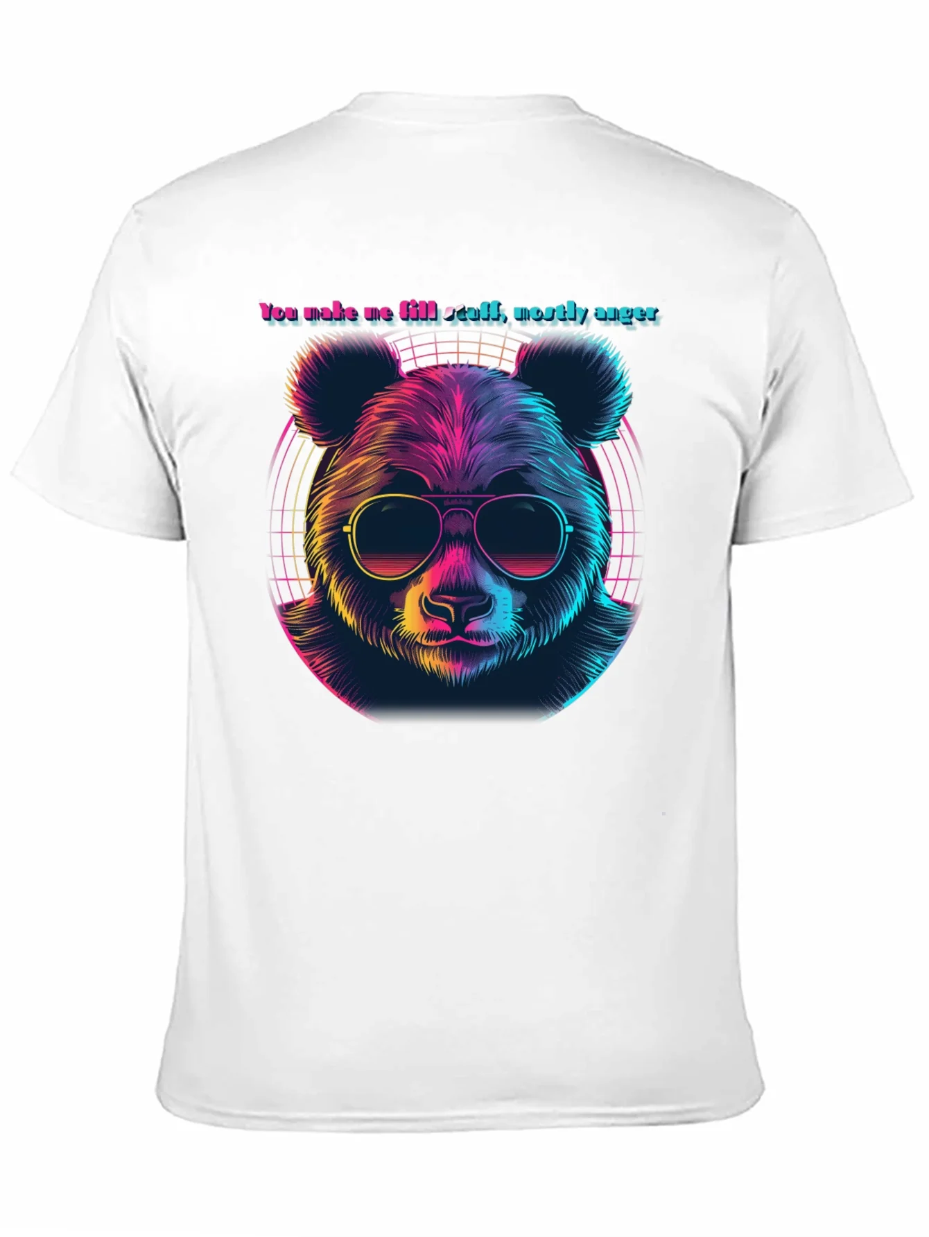 Retro Panda Bear T-Shirt - Anger Funny Tee