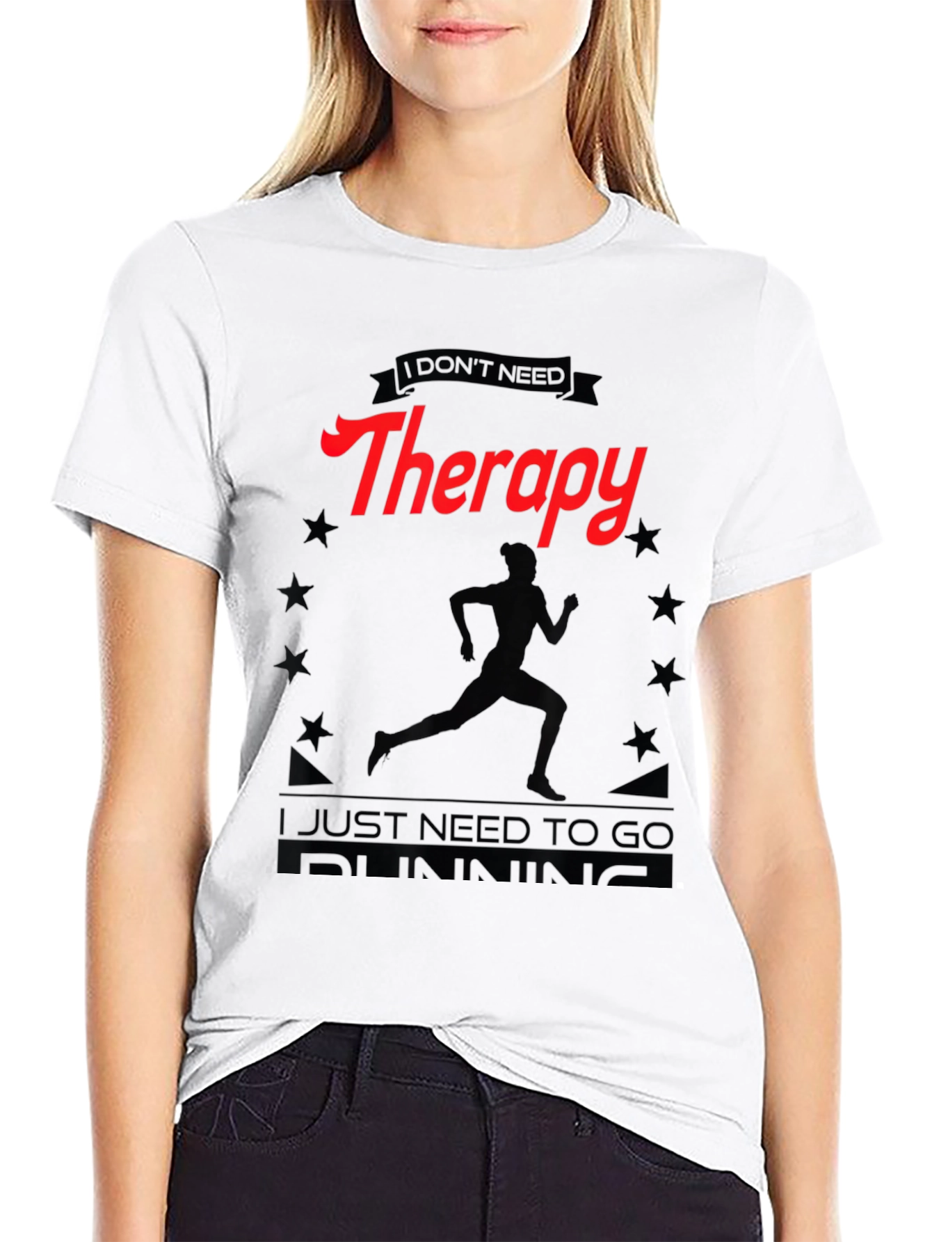 Therapy Running T-Shirt - Black Graphic Tee
