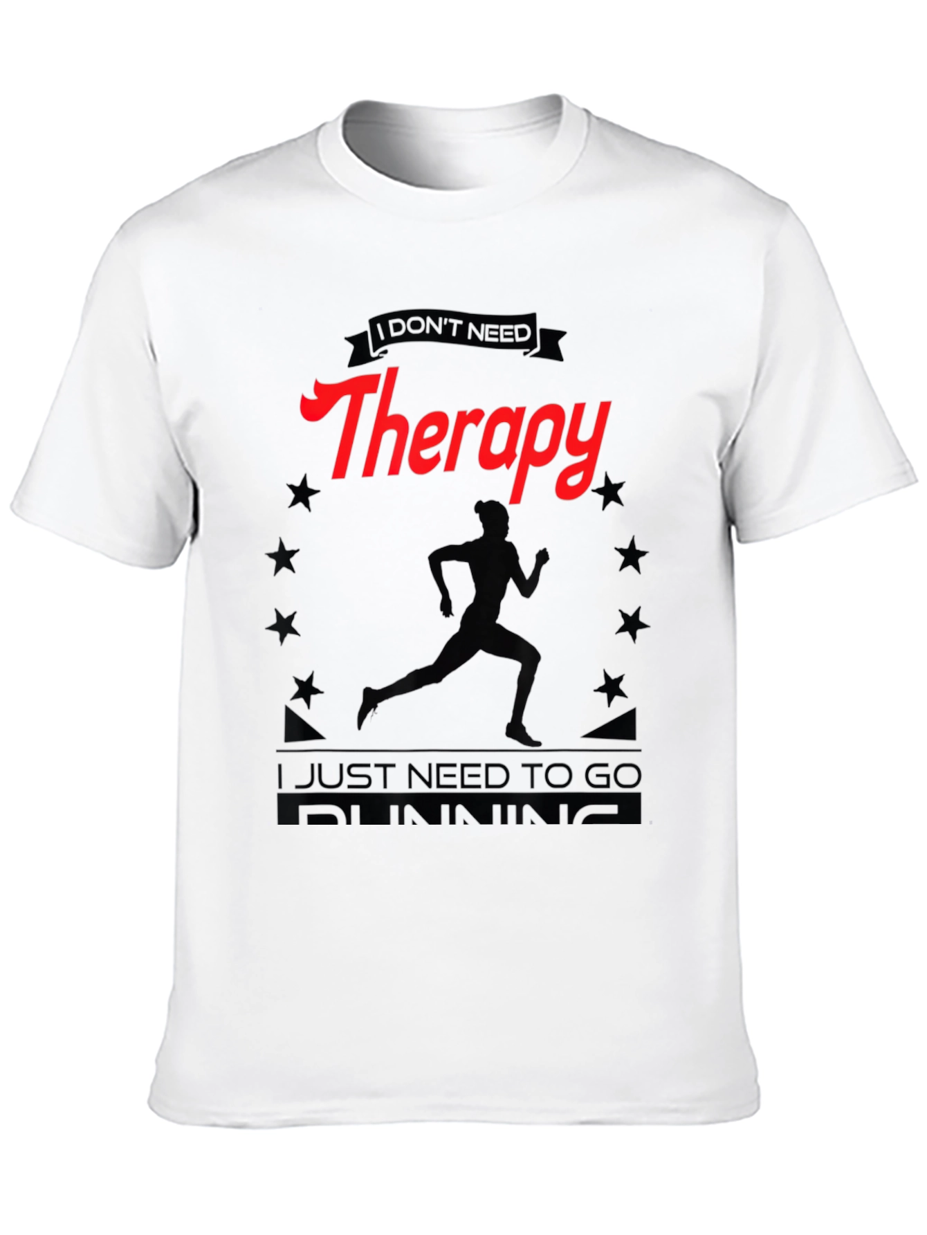Therapy Running T-Shirt - Black Graphic Tee