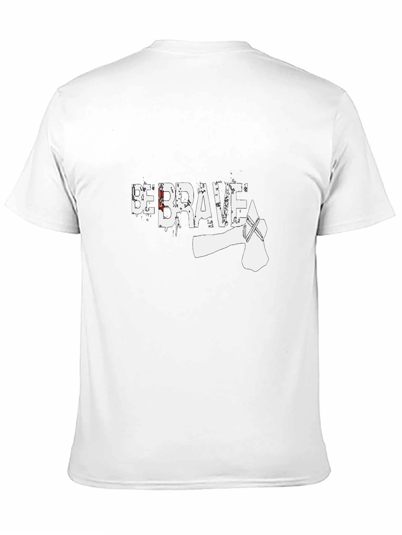 Be Brave Axe T-Shirt - Mens Black Graphic Tee