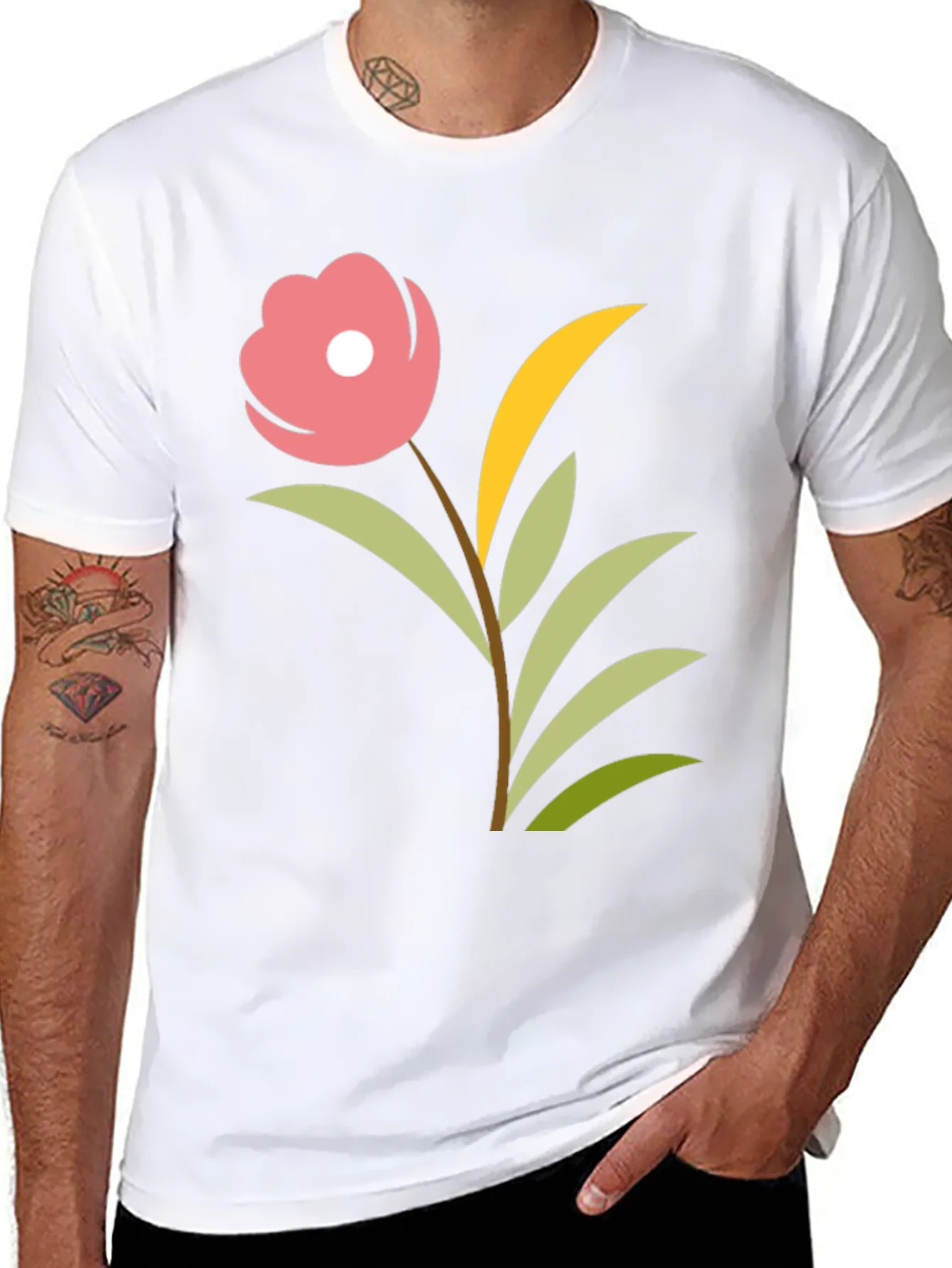 Floral Graphic Tee - Black