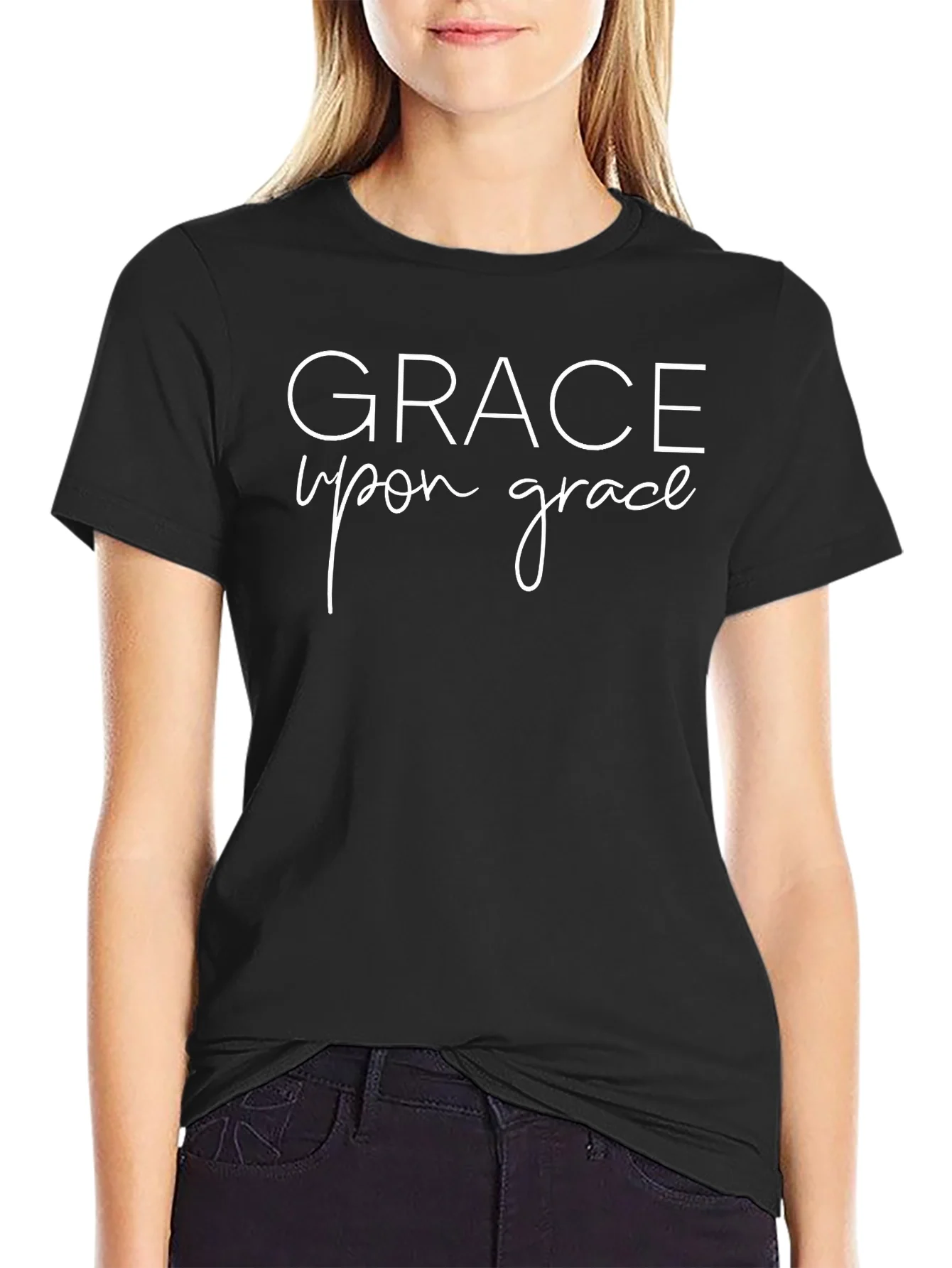 Grace Upon Grace Black Graphic Tee