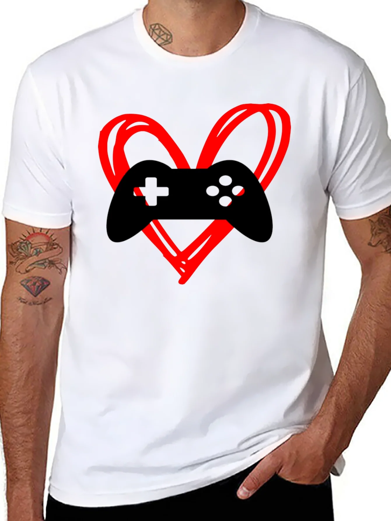 Gamer Heartbeat T-Shirt - Black