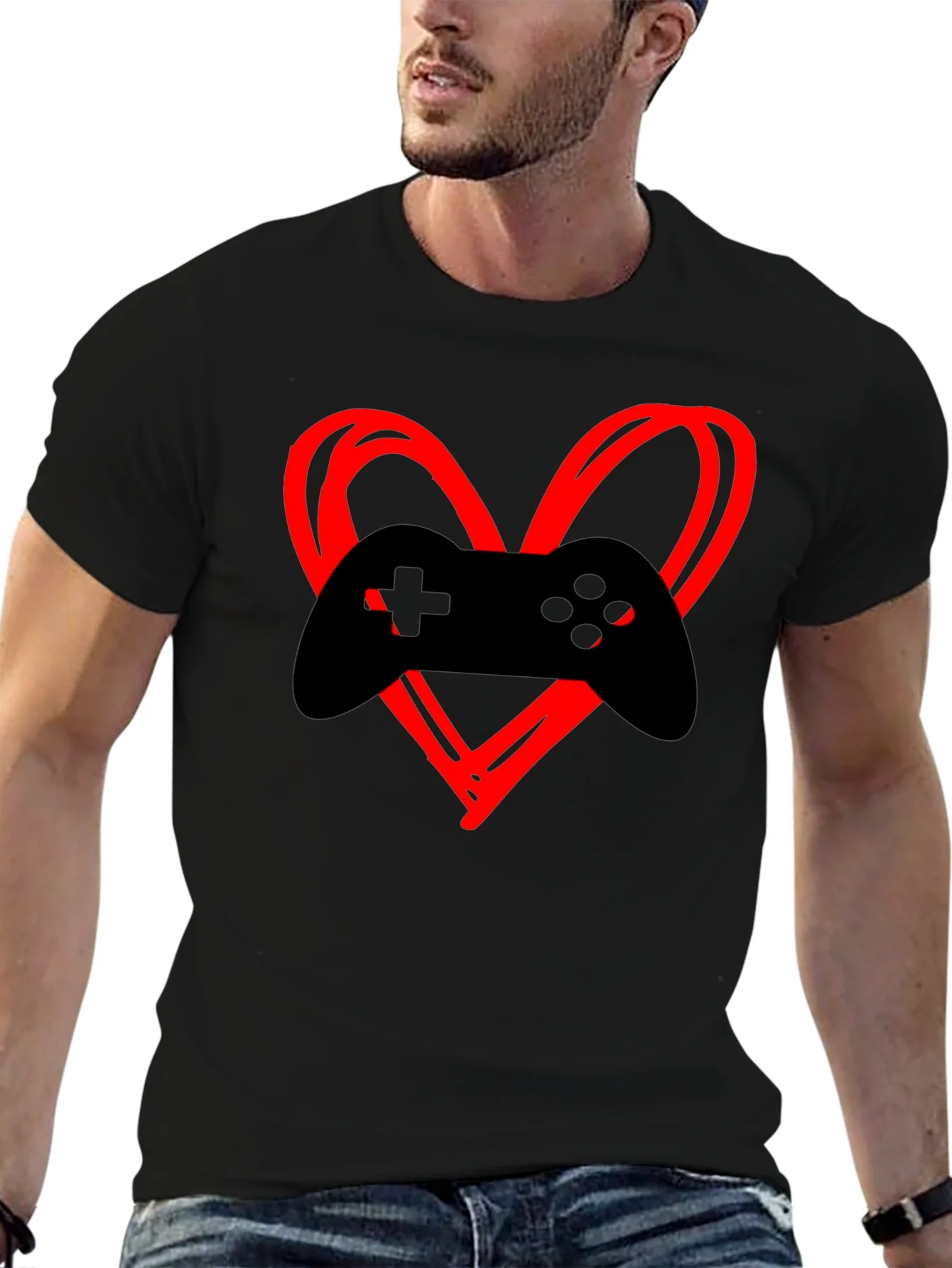 Gamer Heartbeat T-Shirt - Black