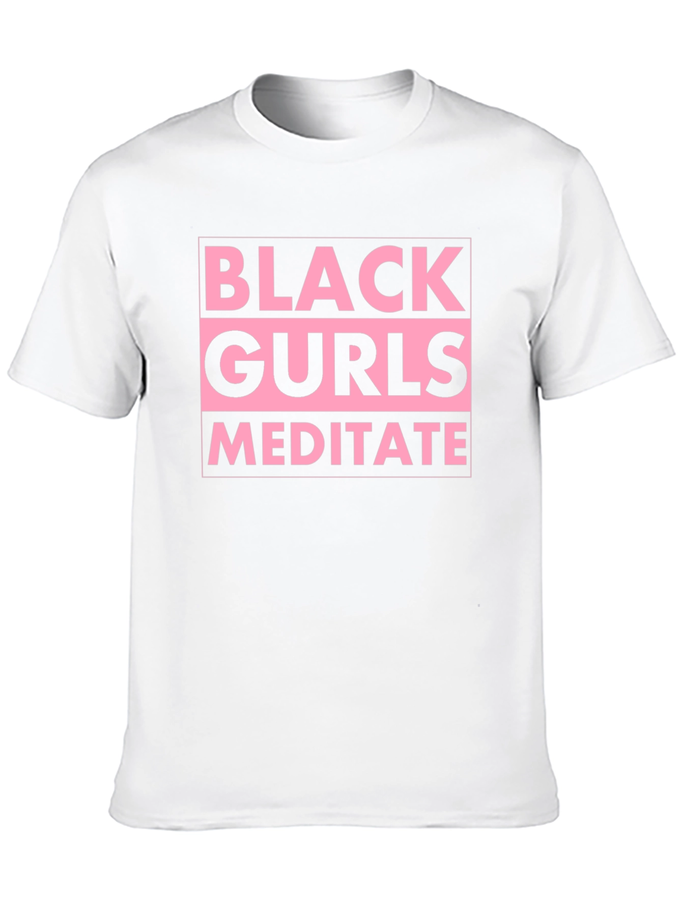 Black Gurls Meditate Graphic Tee - Stylish Relaxation