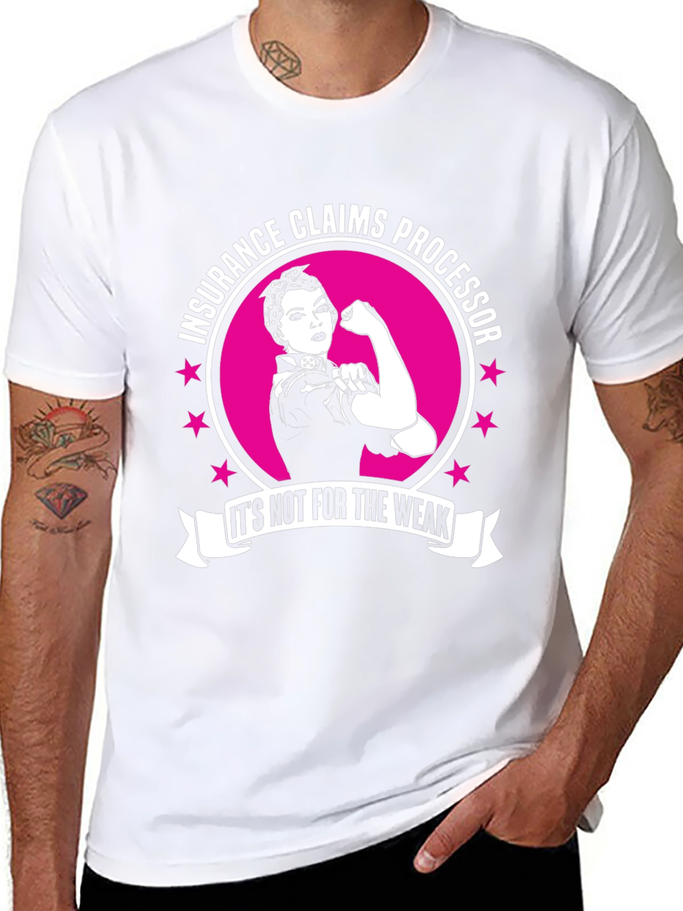 Insurance Claims Processor Strong Woman T-Shirt