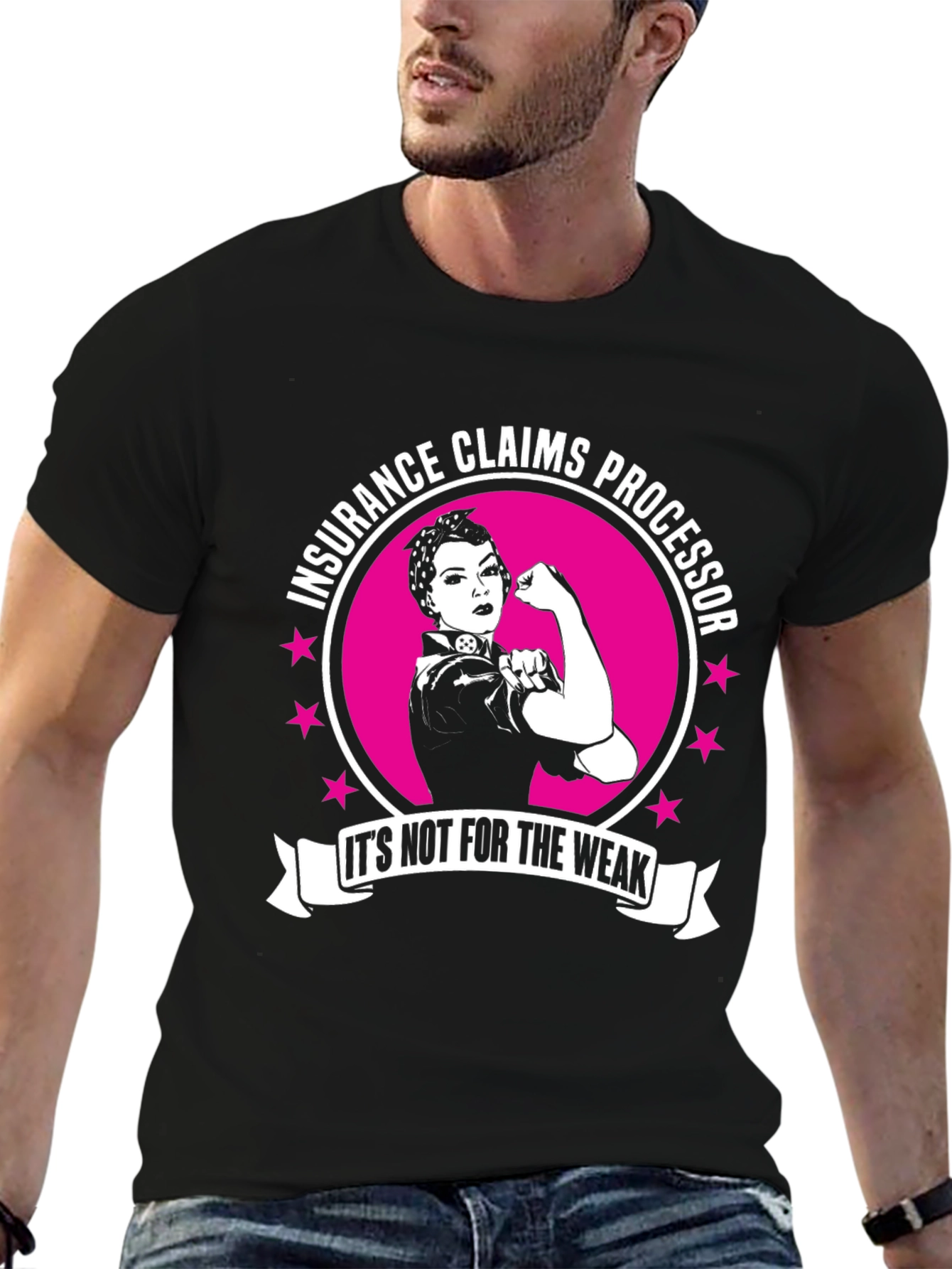 Insurance Claims Processor Strong Woman T-Shirt