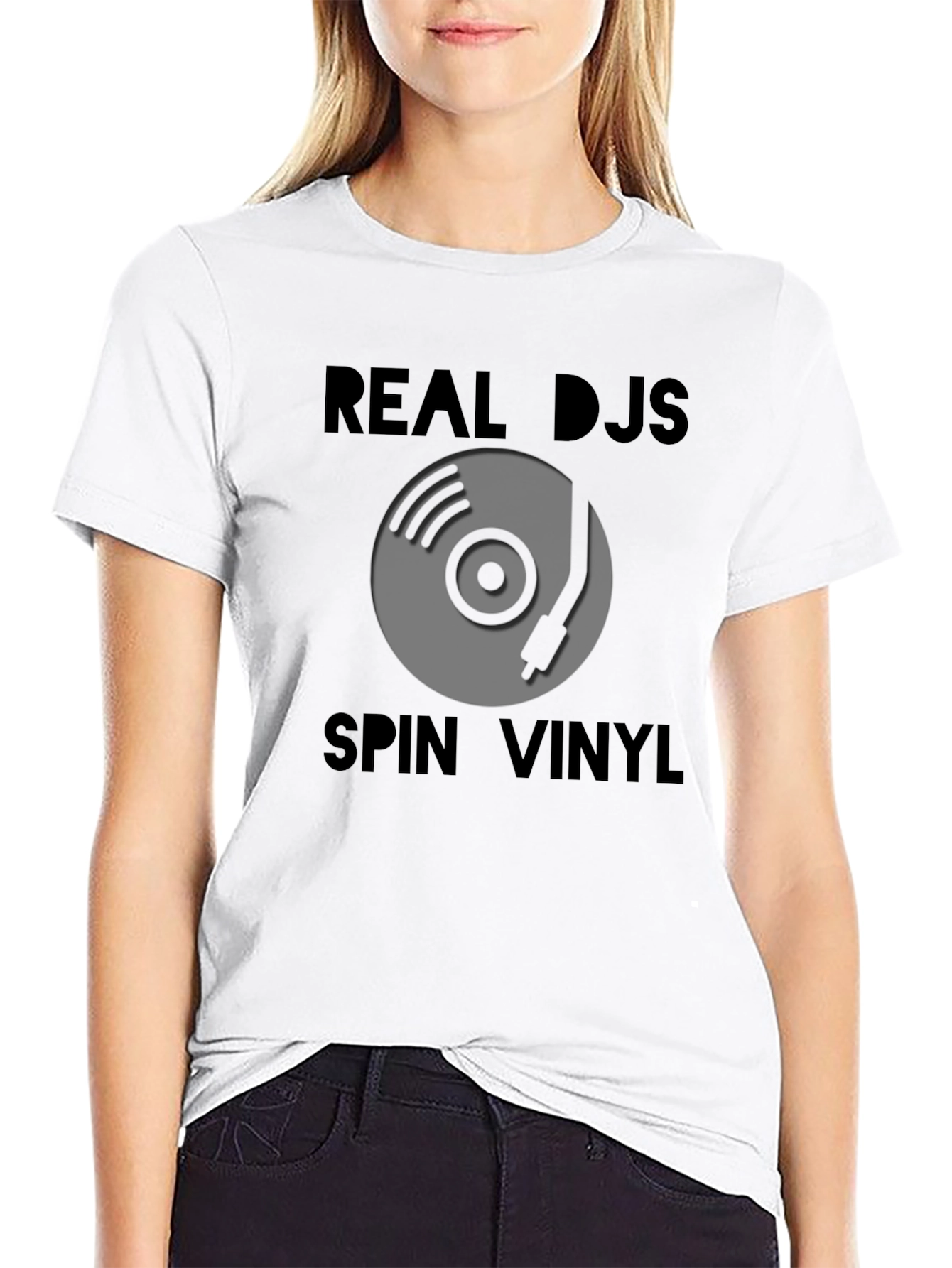 Real DJs Spin Vinyl Graphic T-Shirt