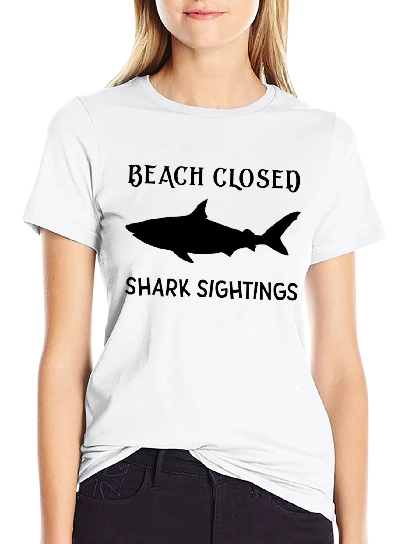 Beach Closed Shark Sighting Graphic Tee