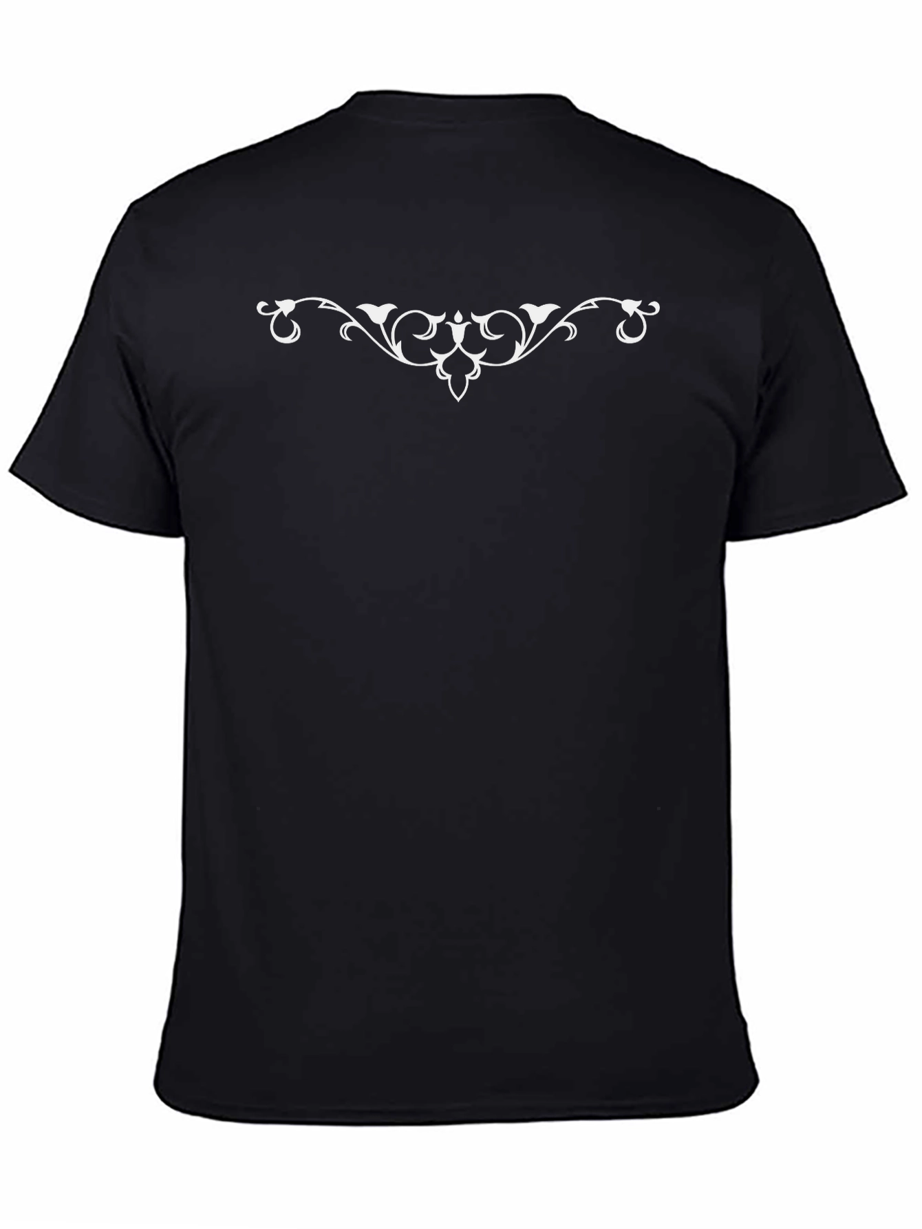 Elegant Scrollwork Black T-Shirt