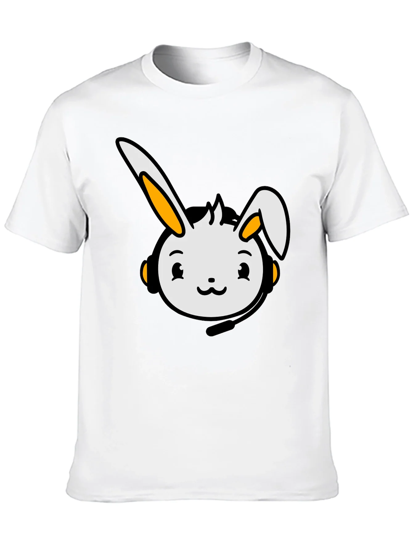 Cute Bunny Graphic T-Shirt - Black