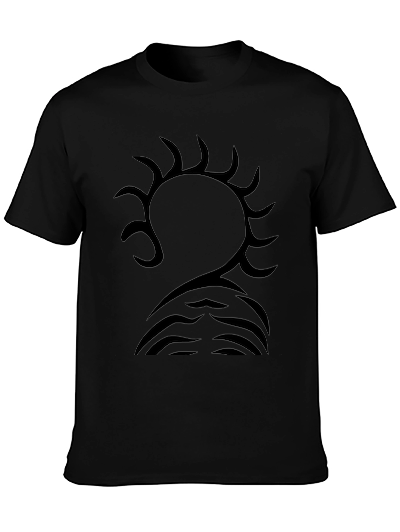 Black Tribal Graphic Tee - Unique Design