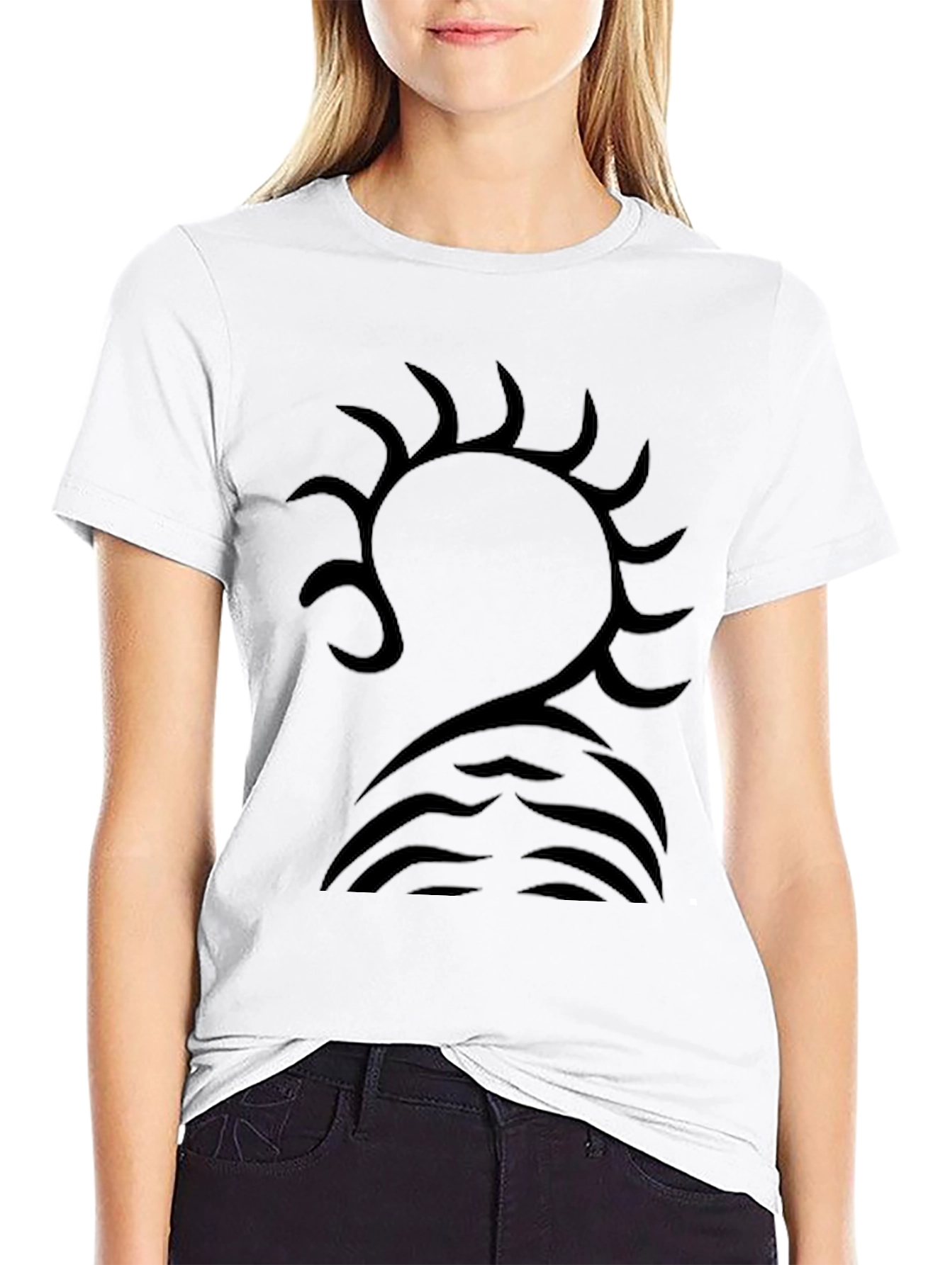 Black Tribal Graphic Tee - Unique Design