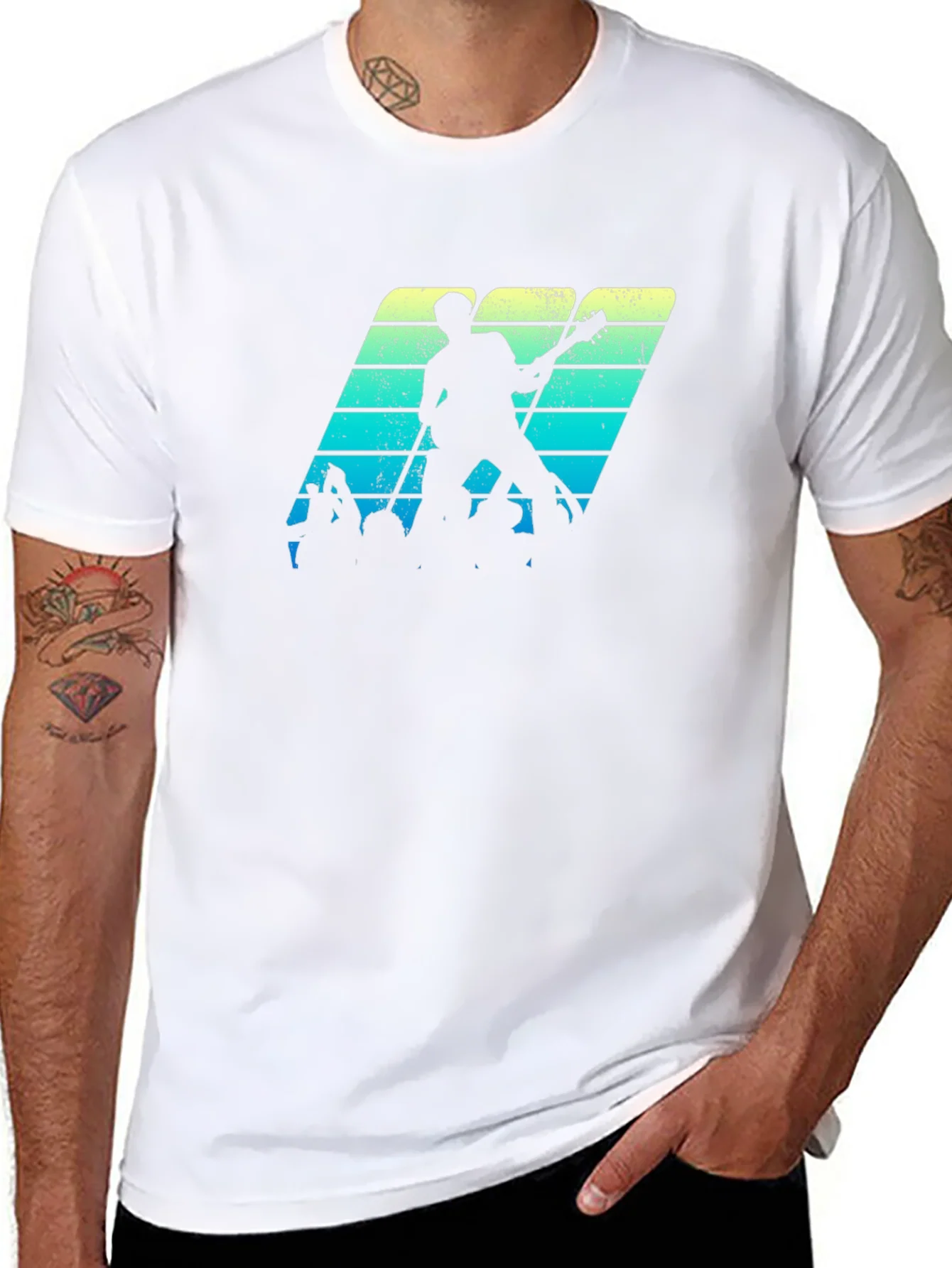 Retro Music Band Tee - Black Graphic T-Shirt