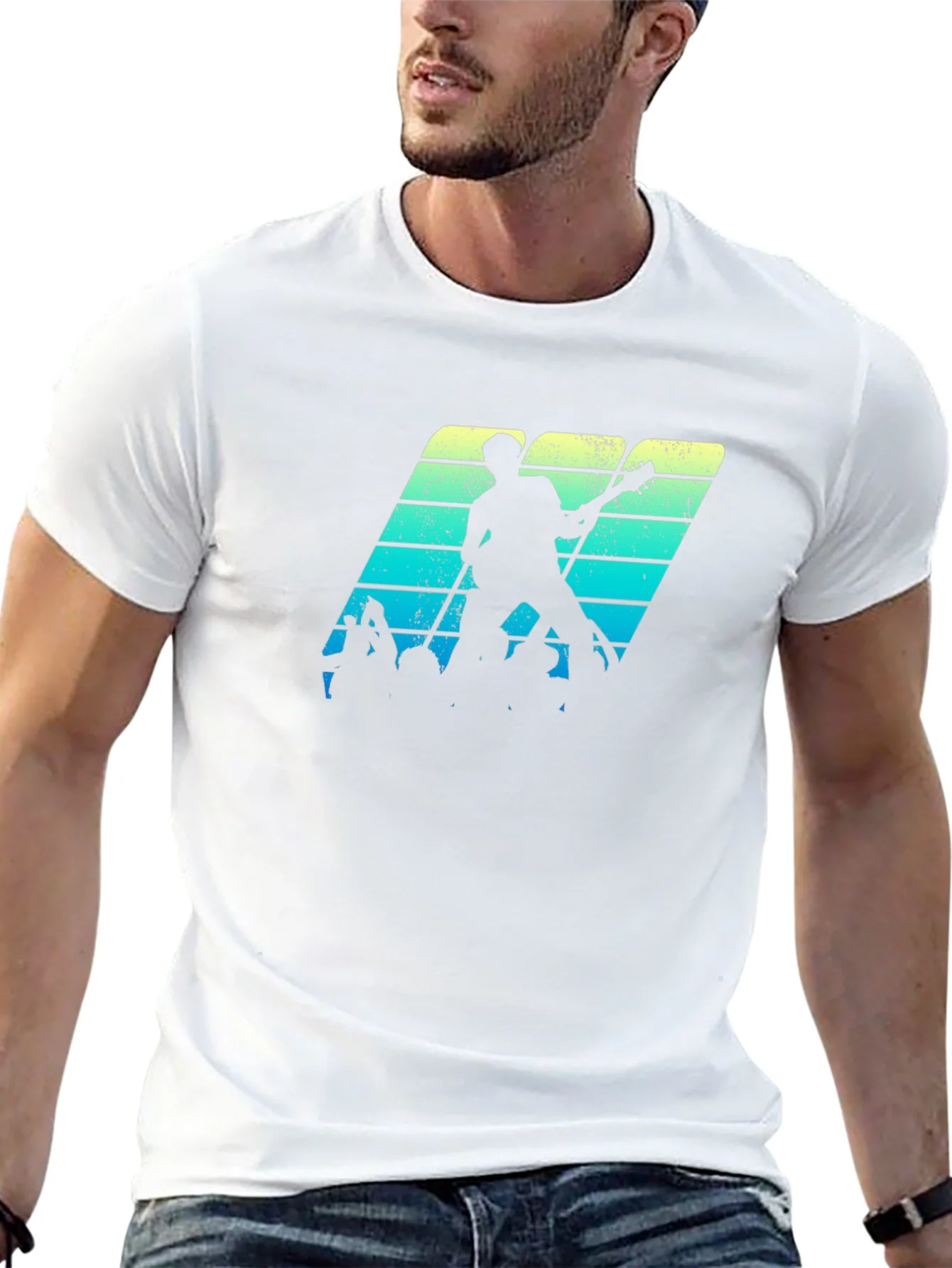 Retro Music Band Tee - Black Graphic T-Shirt