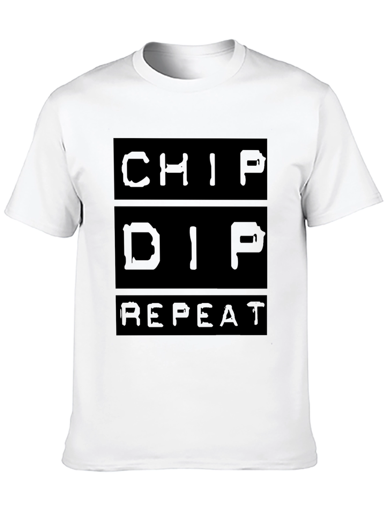 Chip Dip Repeat Graphic Tee - Black