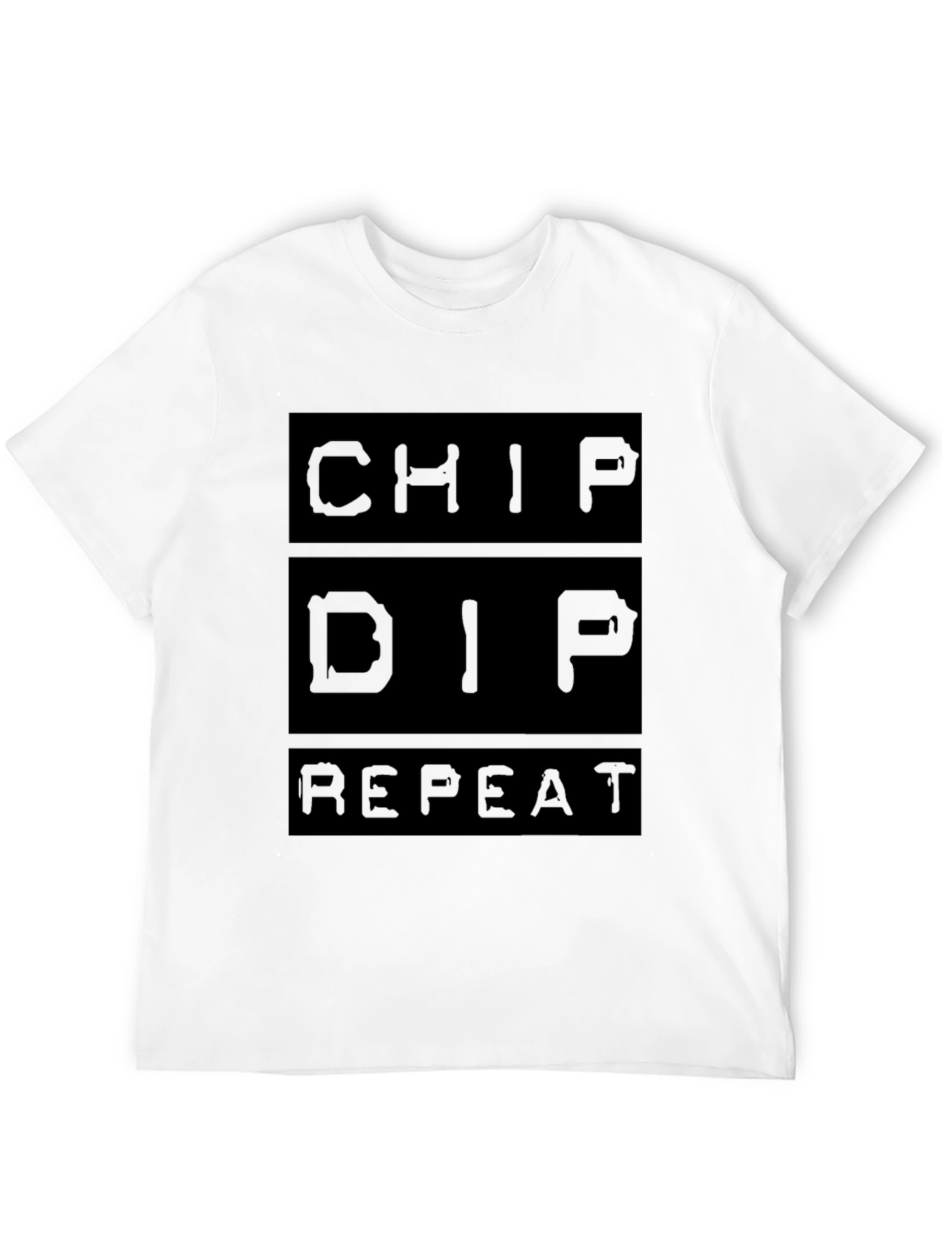 Chip Dip Repeat Graphic Tee - Black