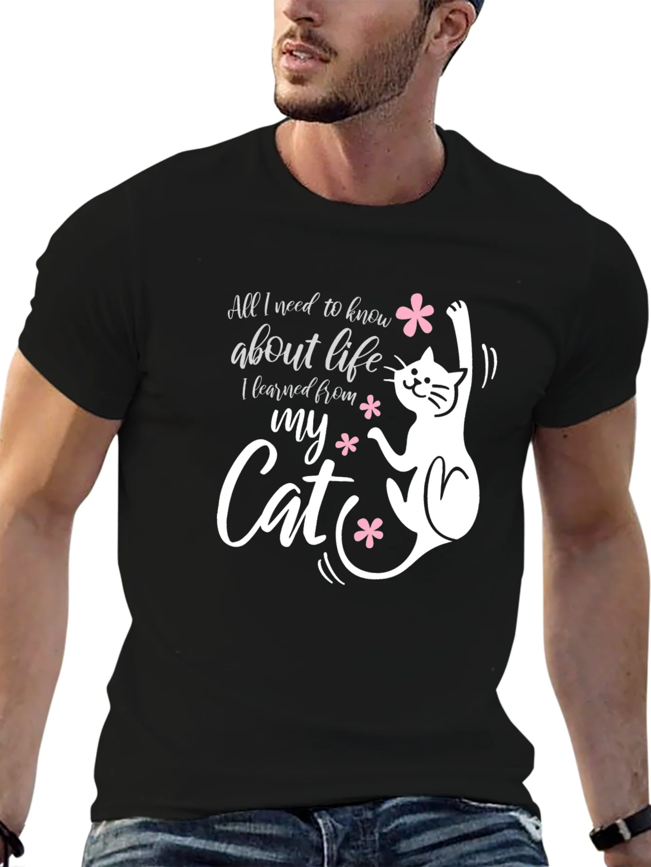 Cat Lover T-Shirt: Life Lessons from My Cat!