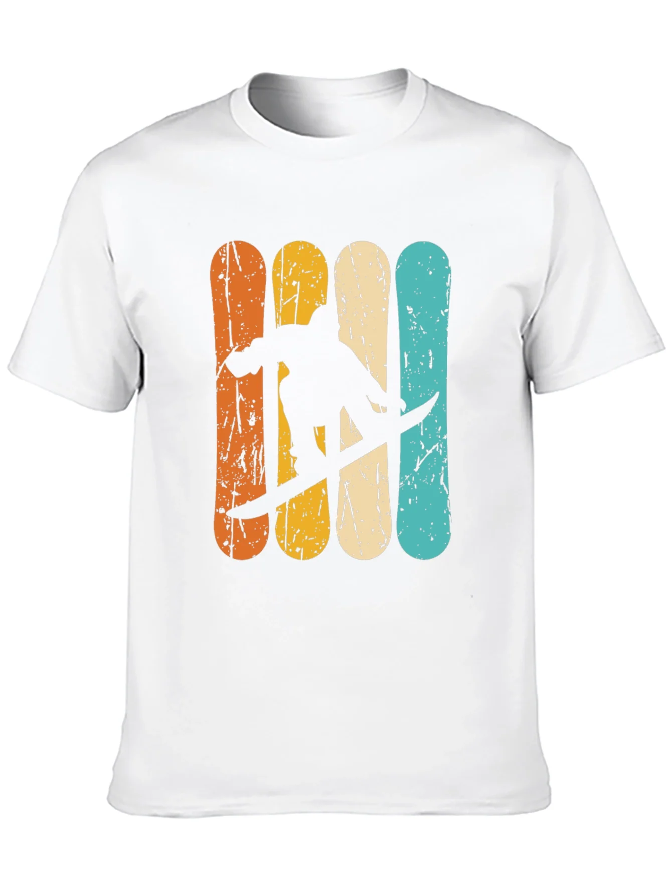 Retro Snowboarder Graphic T-Shirt - Black