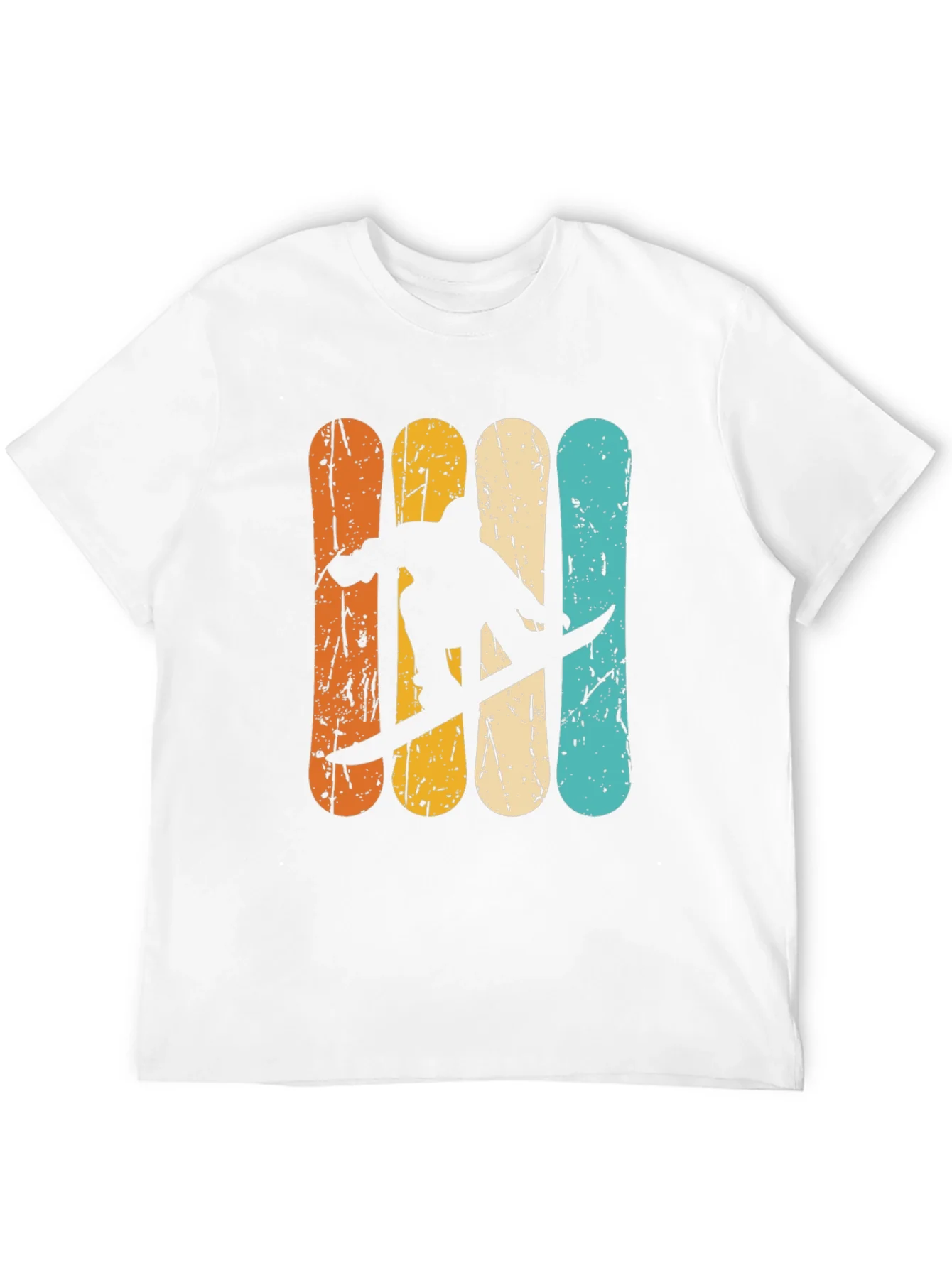 Retro Snowboarder Graphic T-Shirt - Black