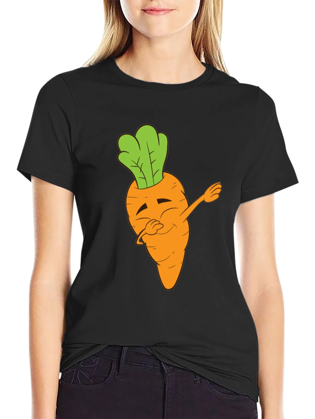 Dabbing Carrot Black T-Shirt