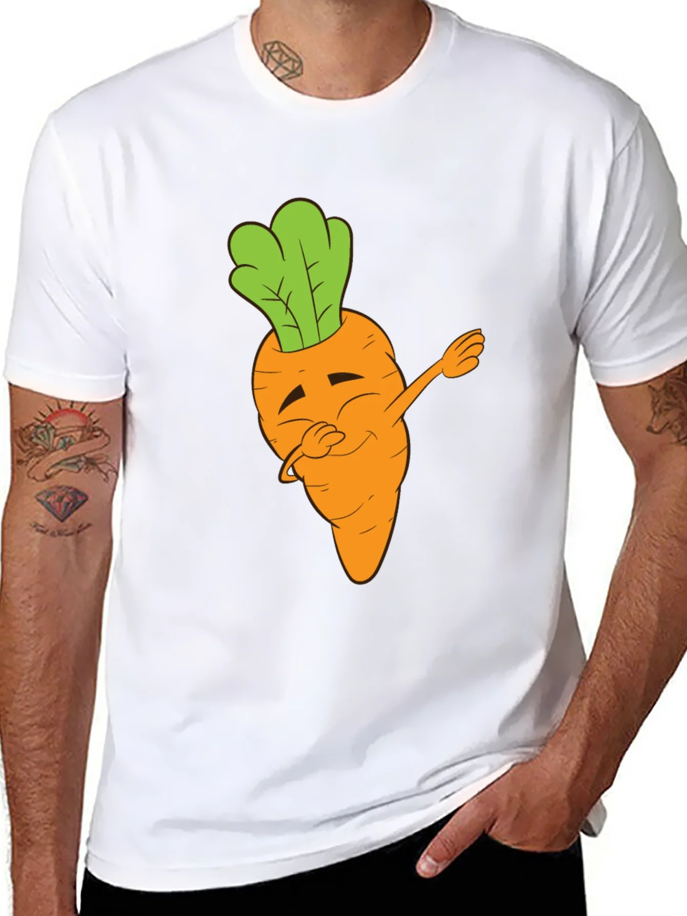 Dabbing Carrot Black T-Shirt