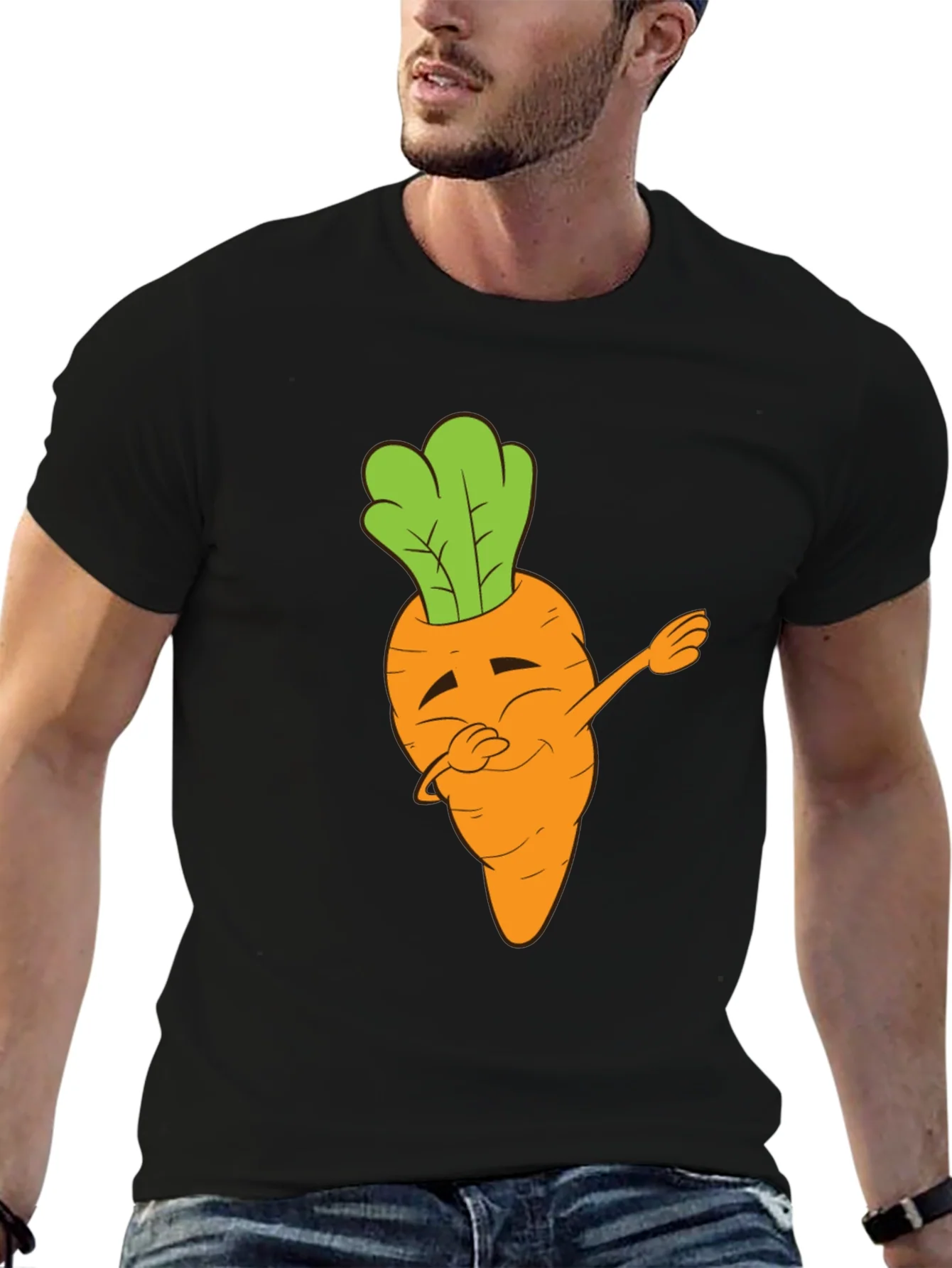 Dabbing Carrot Black T-Shirt