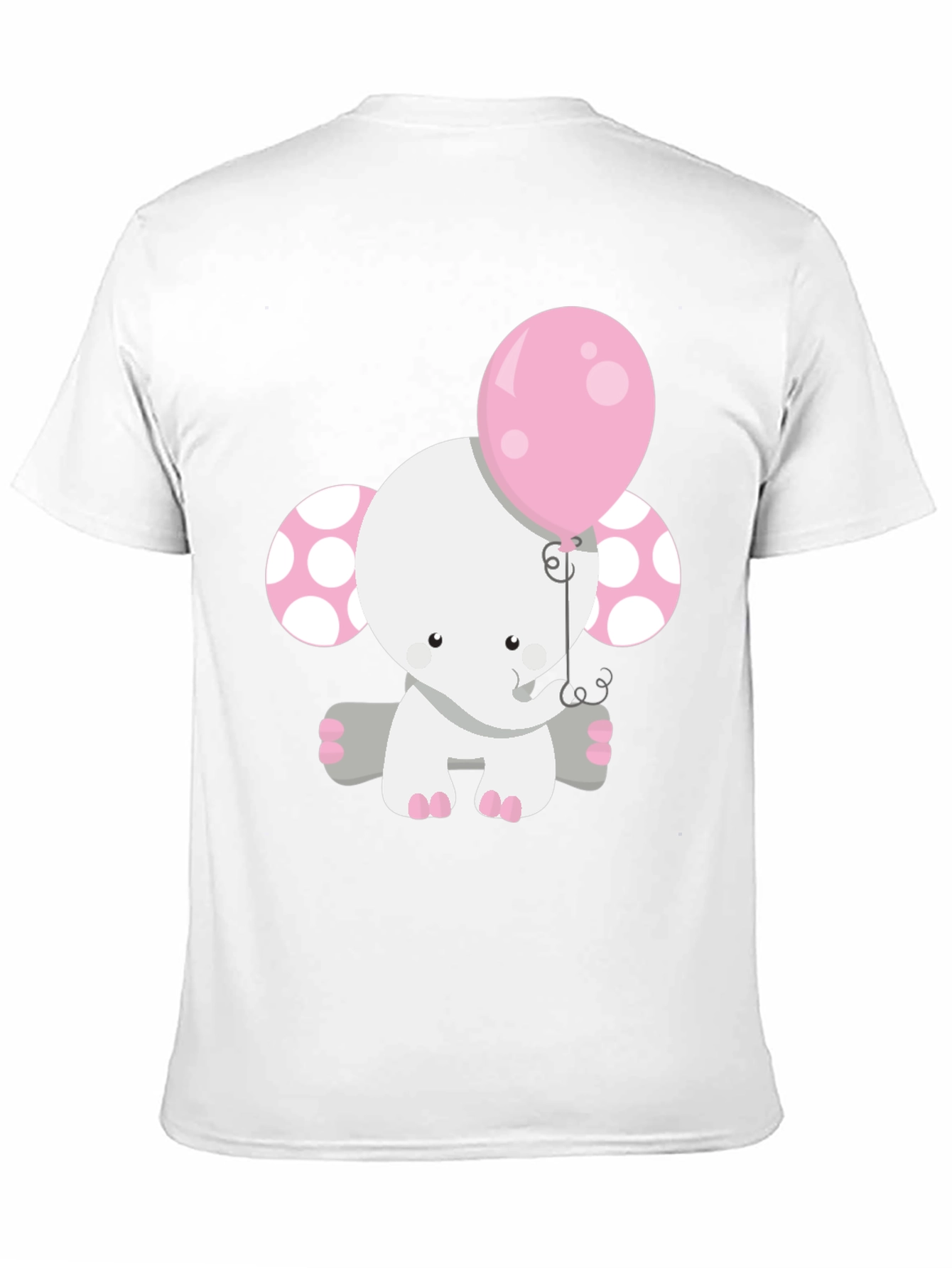 Cute Elephant Holding Balloon Graphic Tee