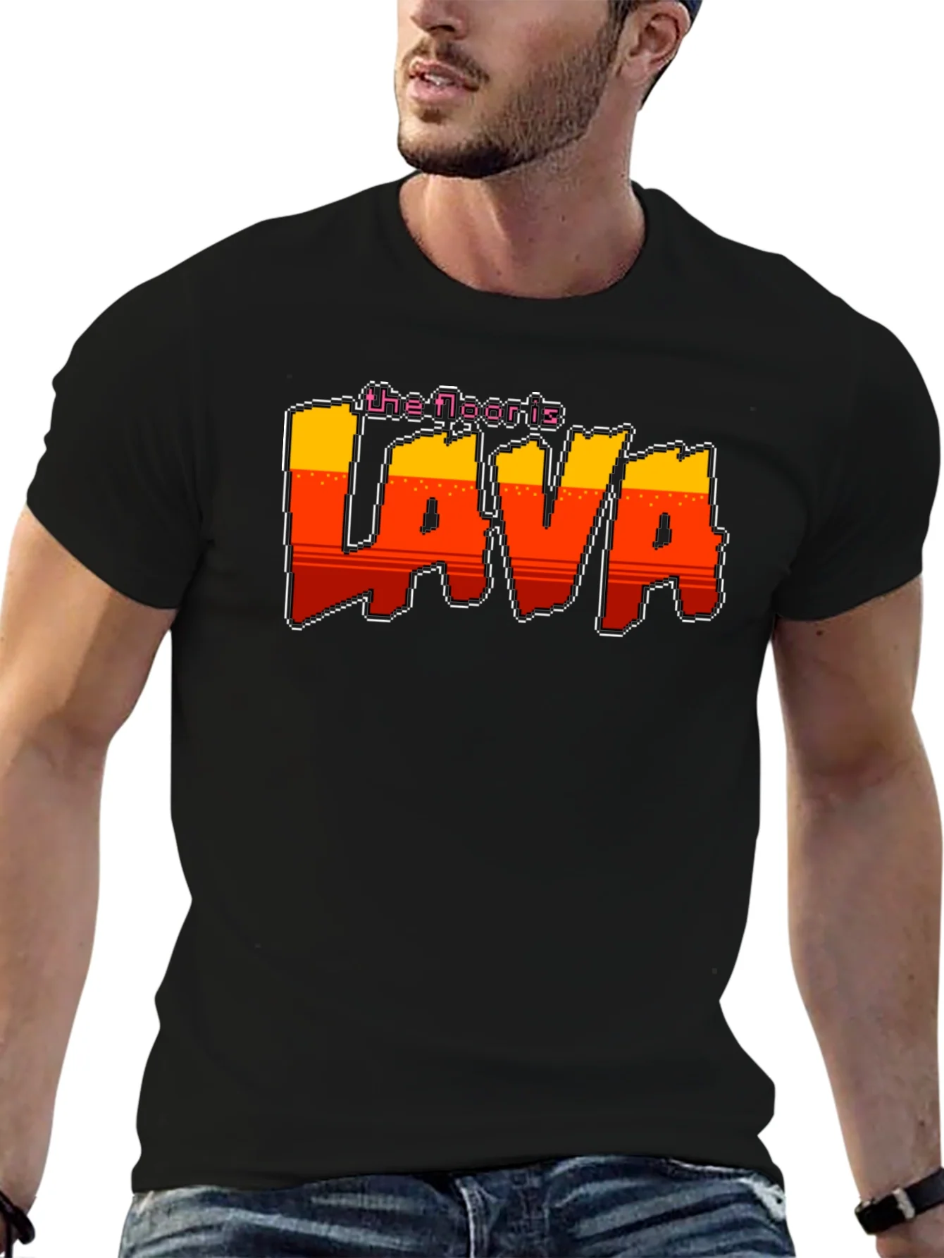 The Floor is Lava Retro Graphic T-Shirt
