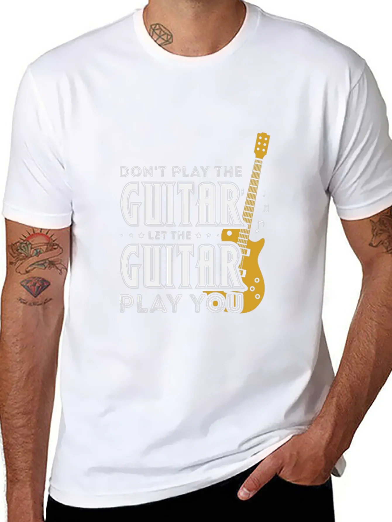Guitar Play You Graphic T-Shirt - Black
