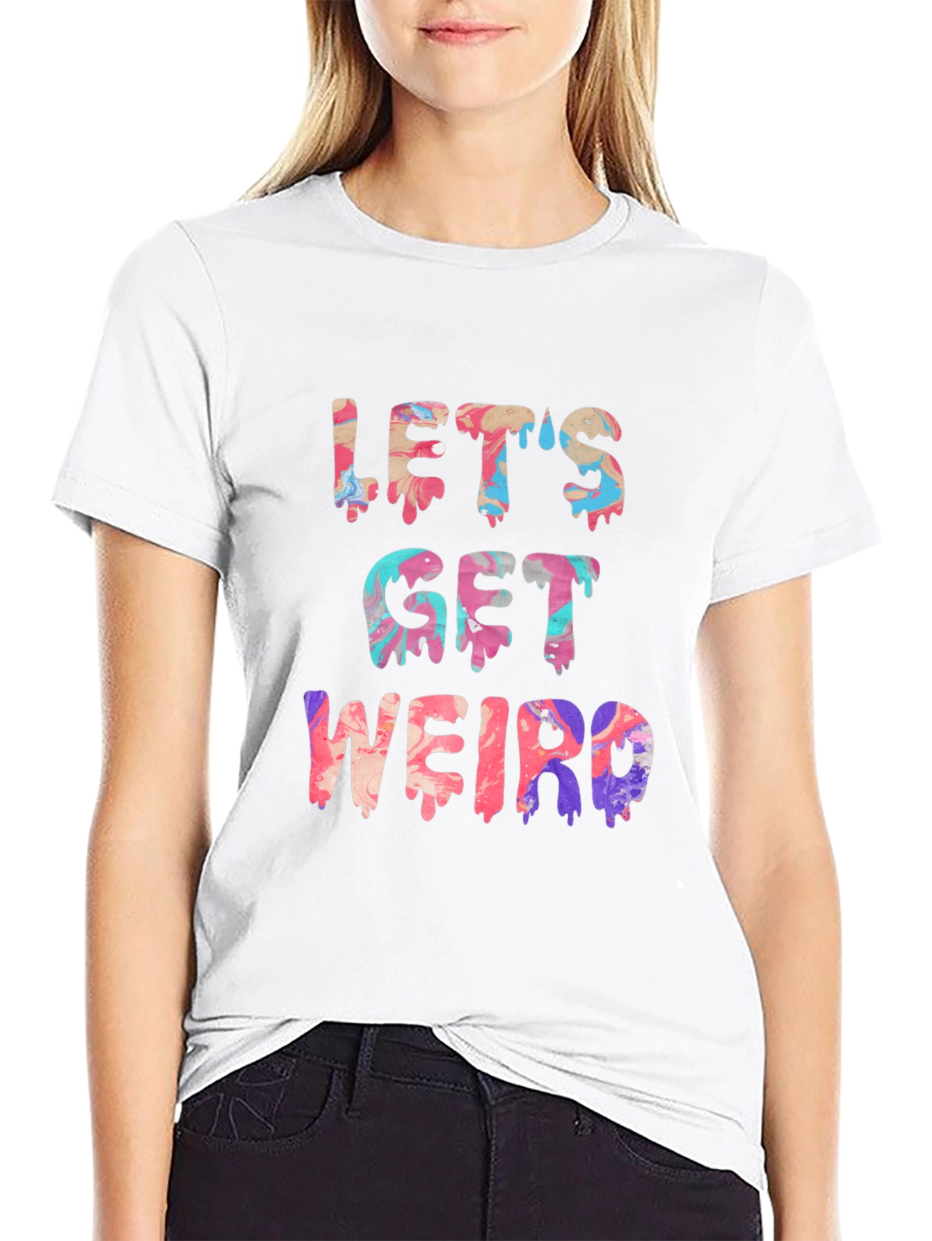 Lets Get Weird Graphic Tee - Mens Black T-Shirt
