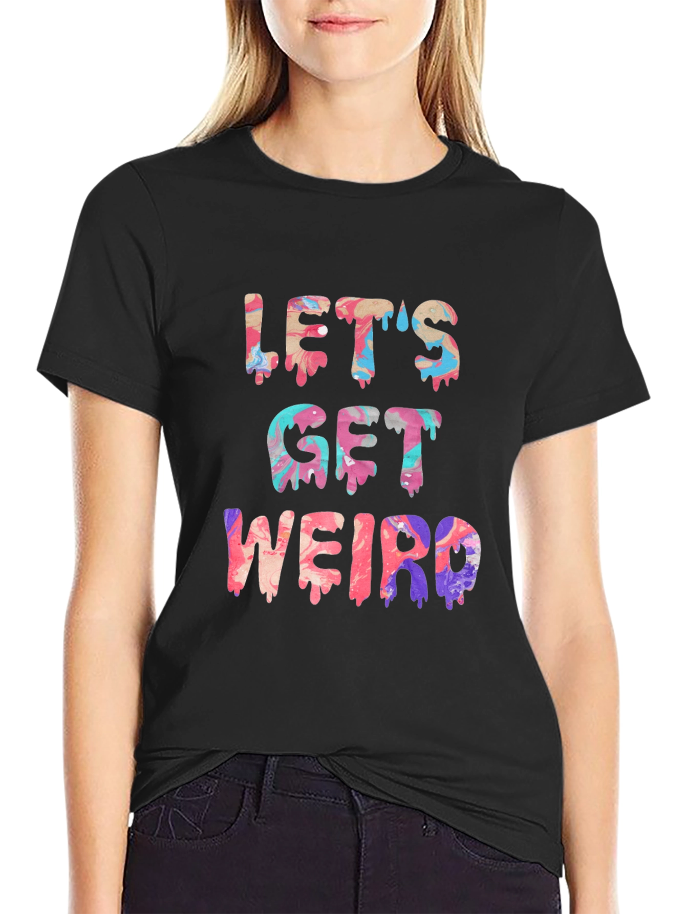 Lets Get Weird Graphic Tee - Mens Black T-Shirt