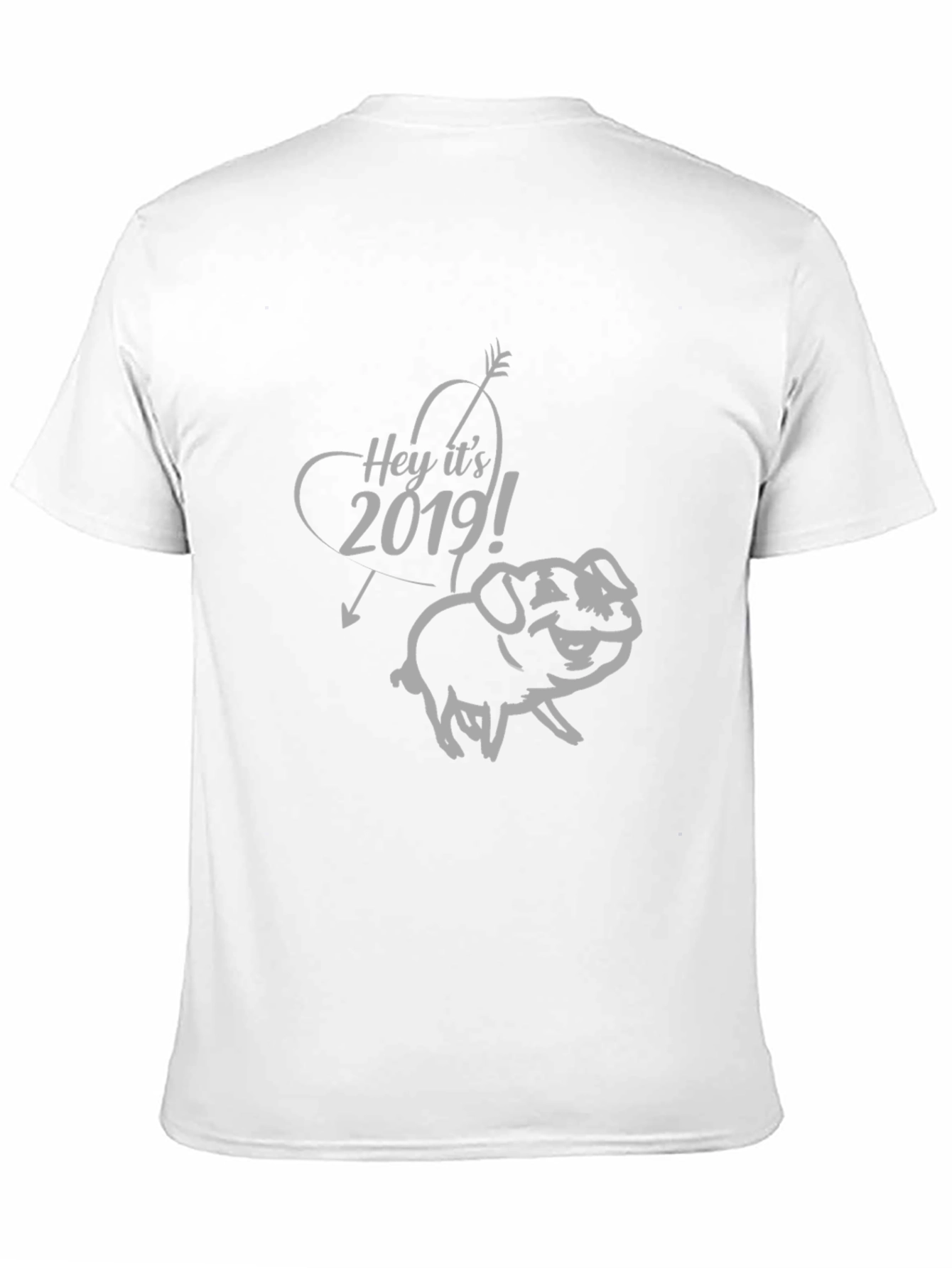 2019 Pig Year Arrow Graphic Black T-Shirt