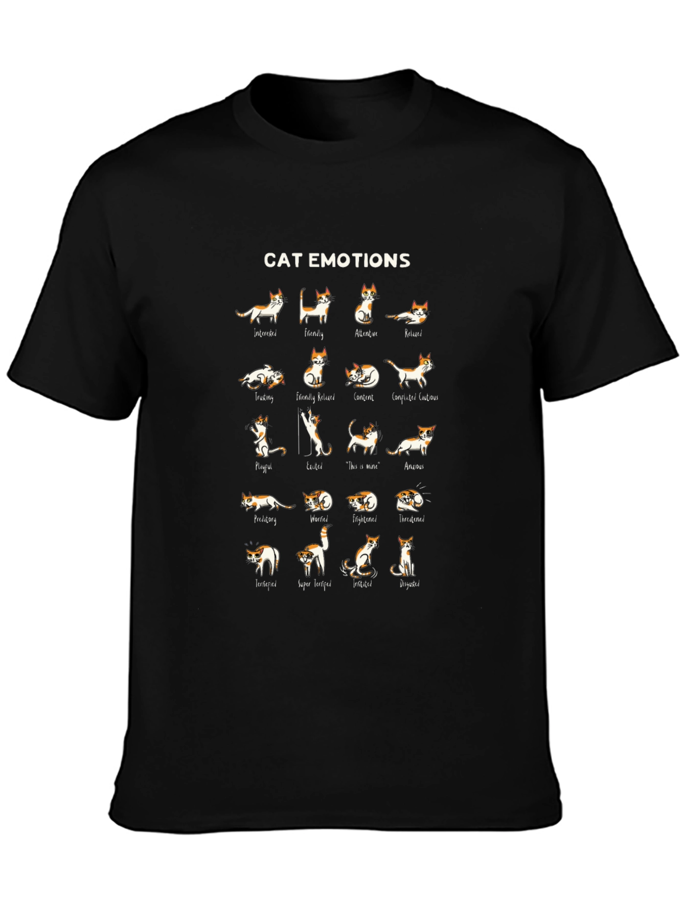Cat Emotions T-Shirt | Unisex Graphic Tee