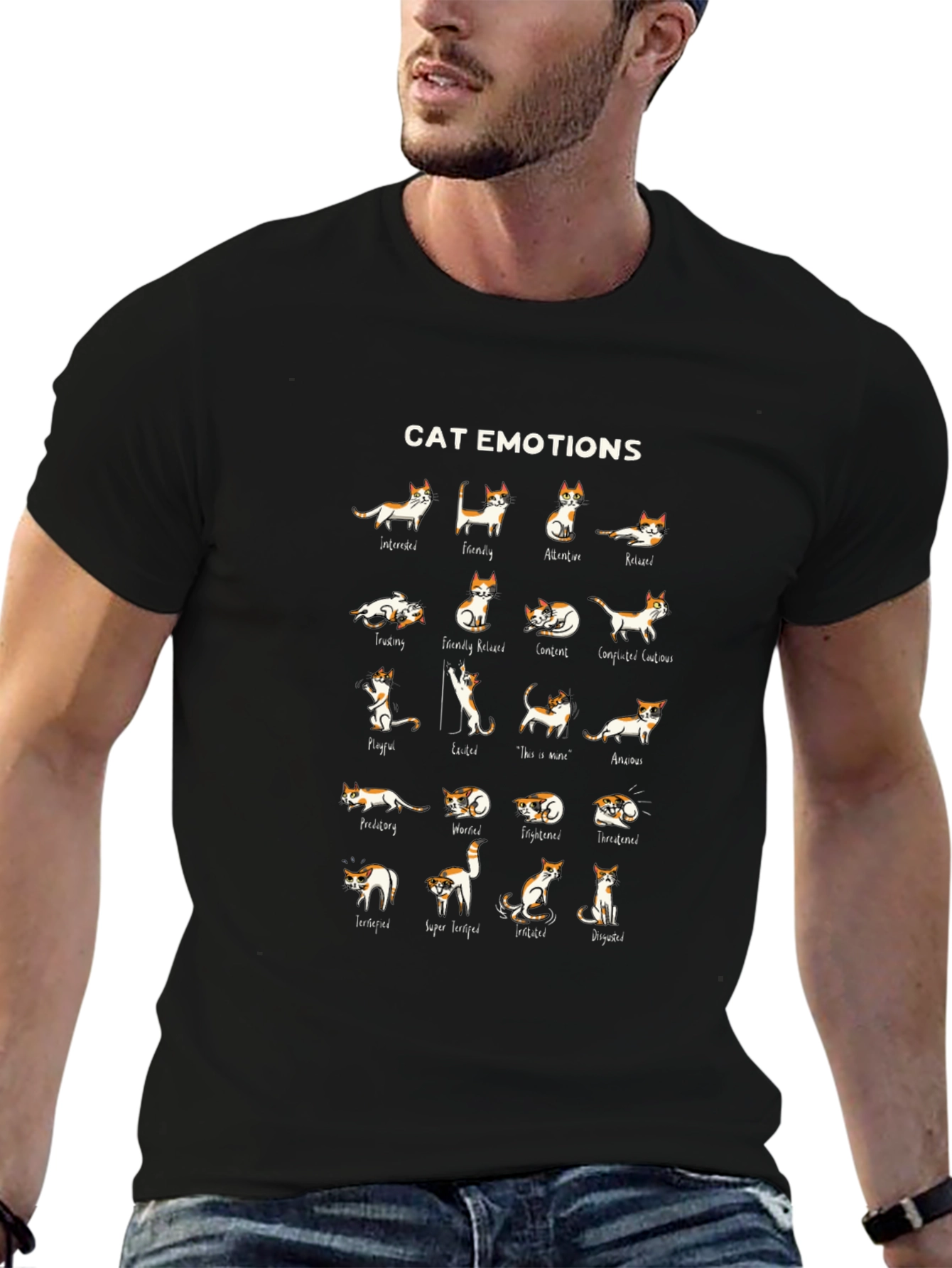 Cat Emotions T-Shirt | Unisex Graphic Tee