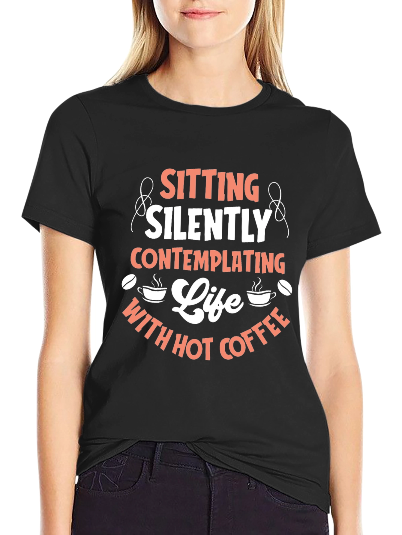 Sitting Silently Coffee T-Shirt