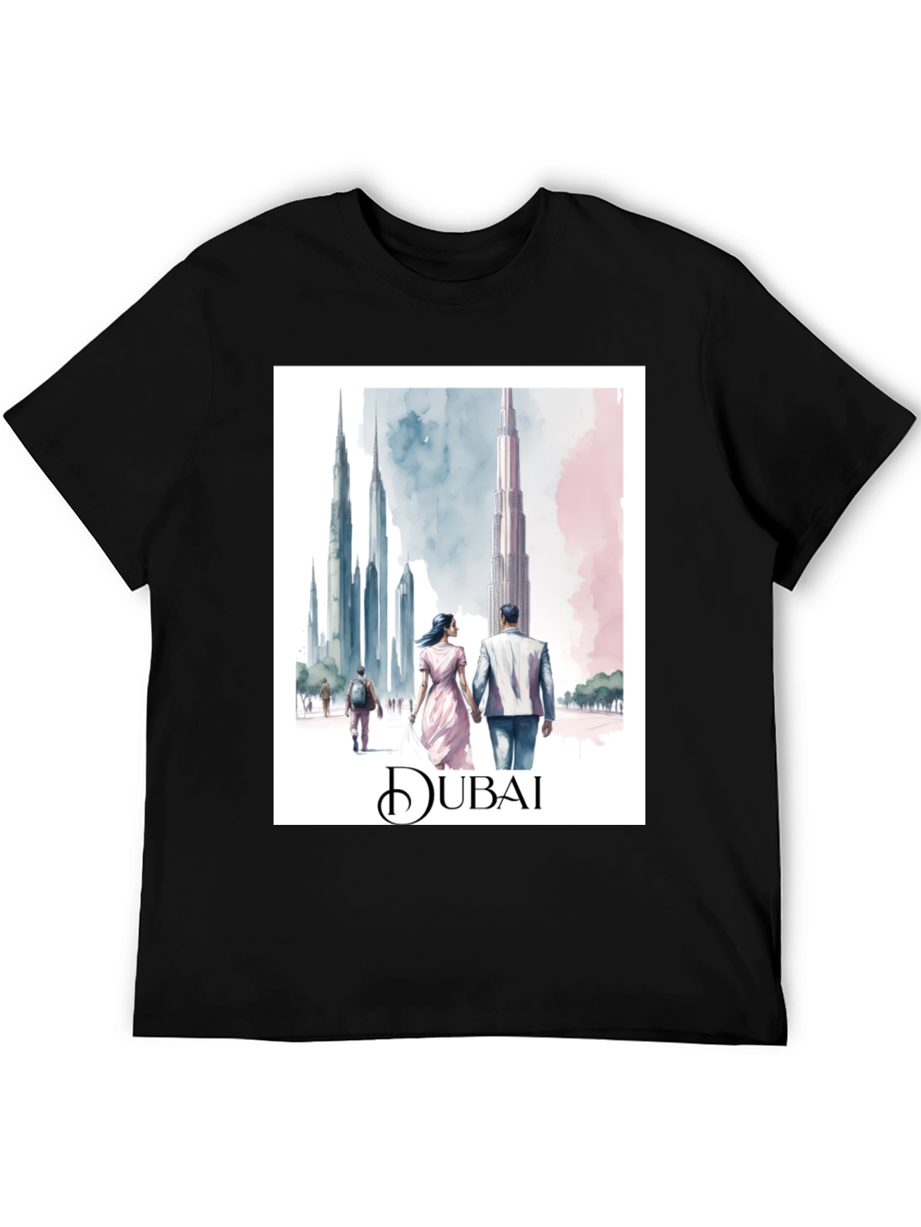 Dubai Skyline Graphic T-Shirt - Urban Style