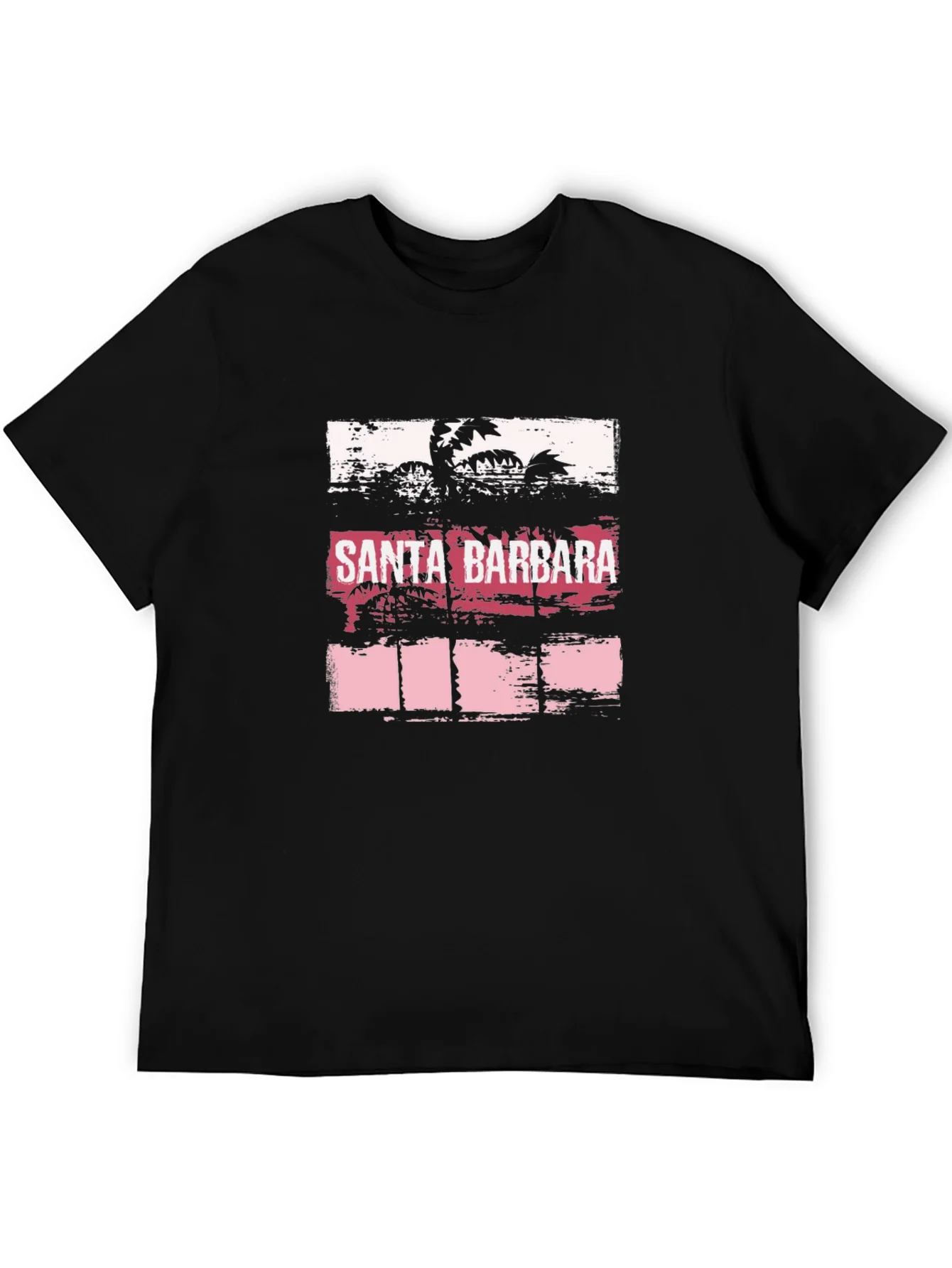 Santa Barbara Palms Black Graphic T-Shirt