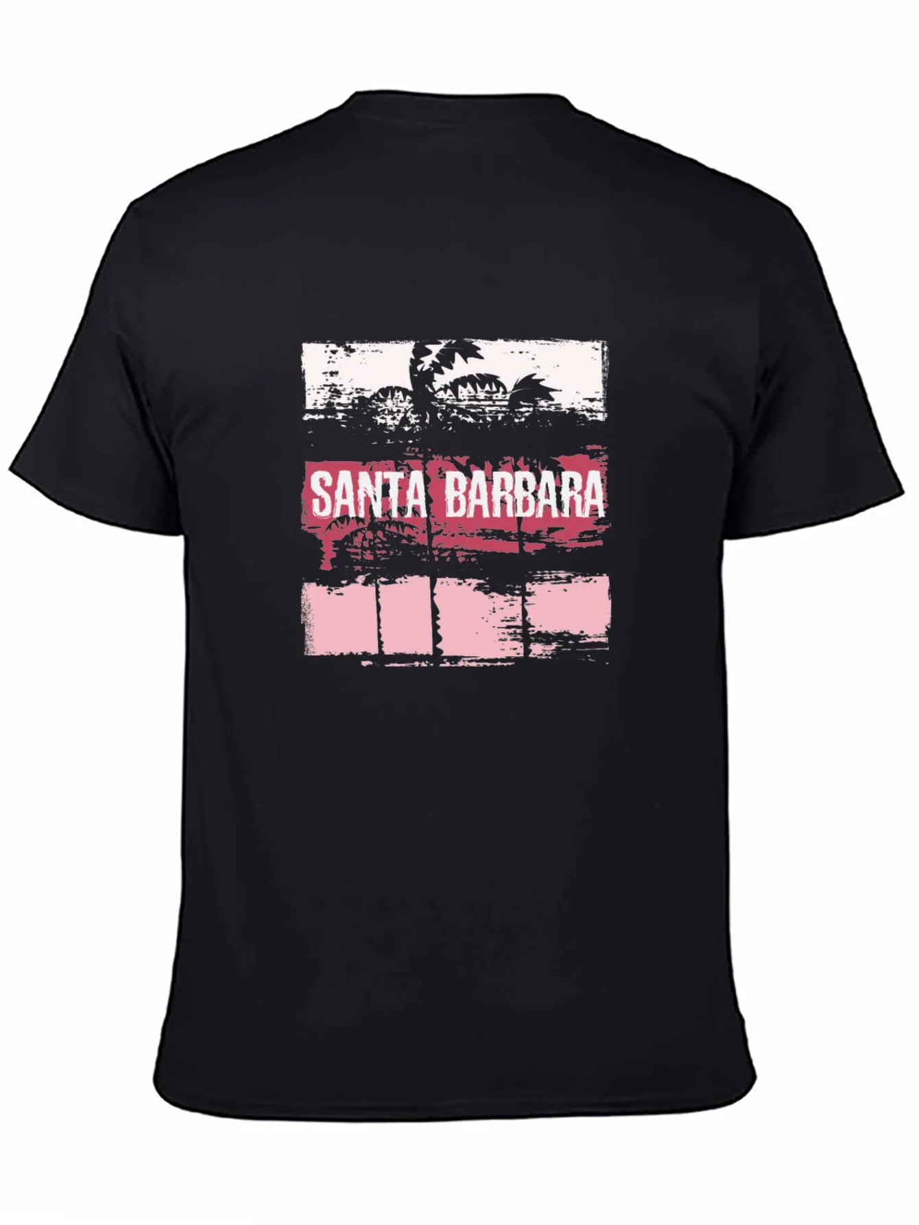 Santa Barbara Palms Black Graphic T-Shirt