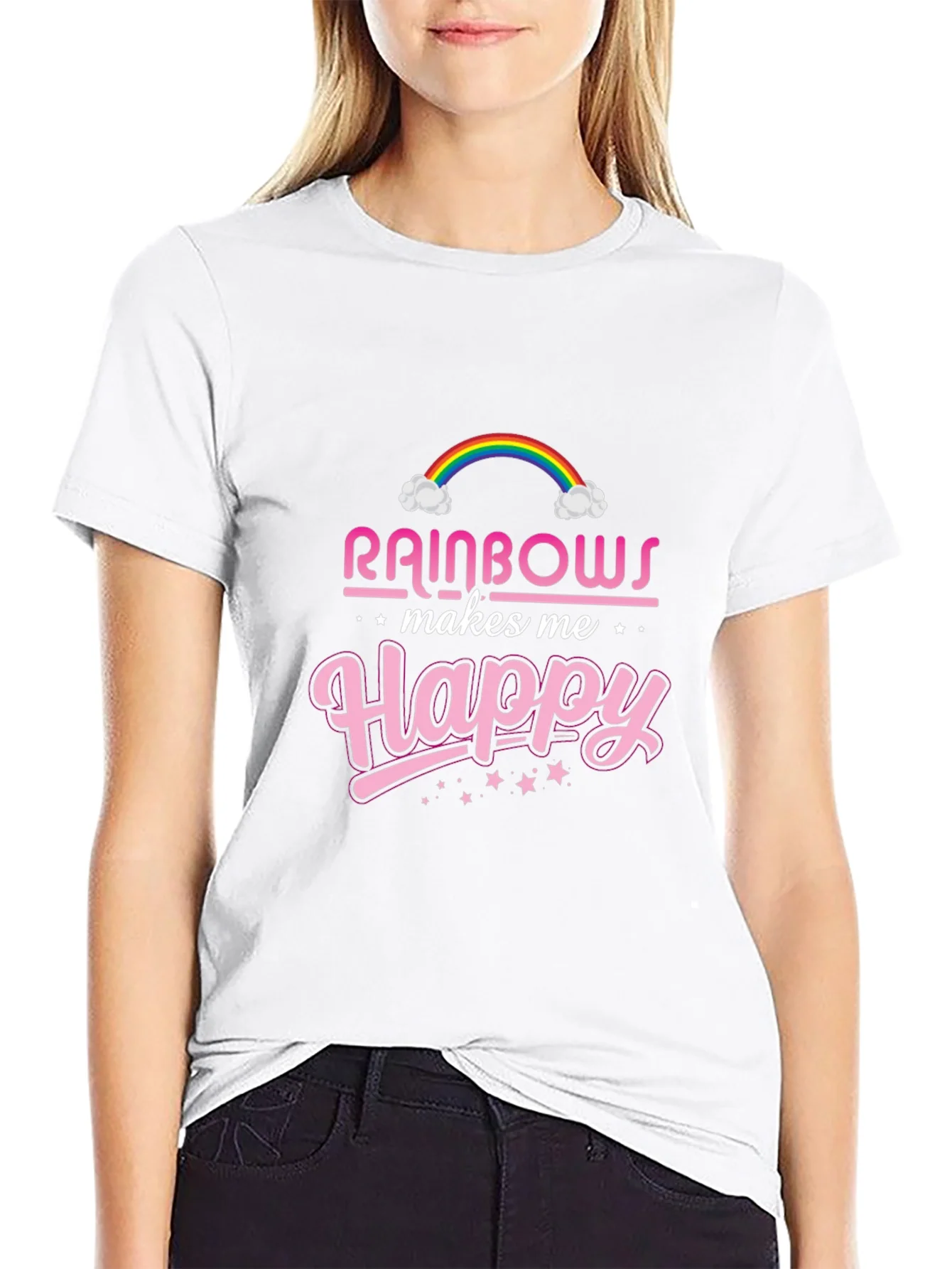 Rainbows Make Me Happy Graphic Tee