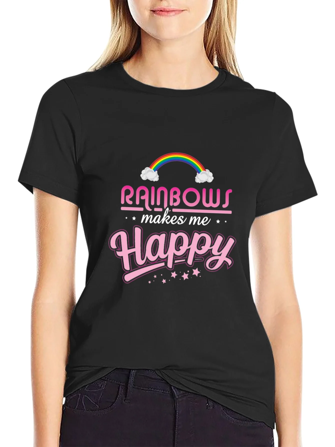 Rainbows Make Me Happy Graphic Tee