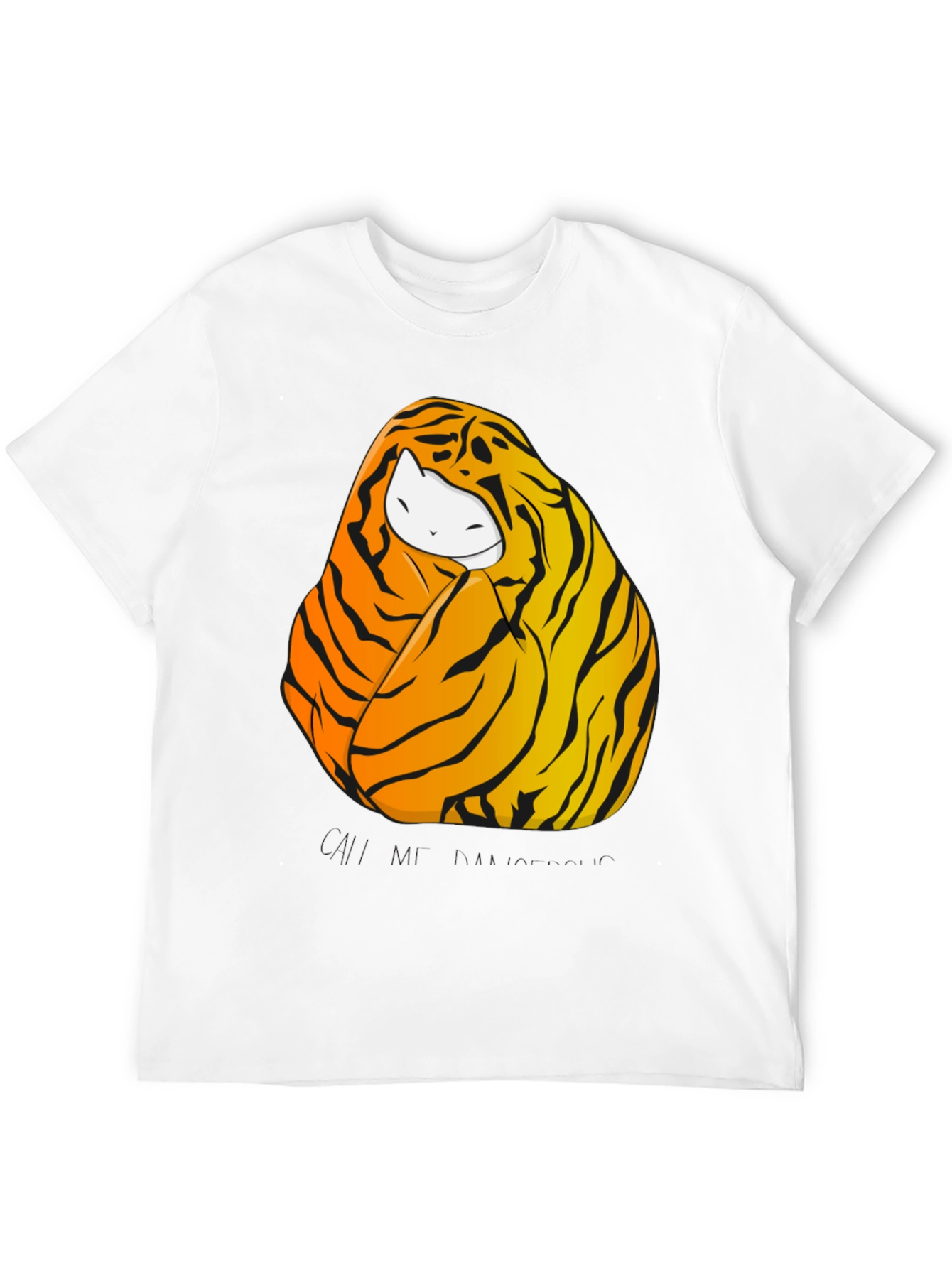 Tiger Cat Graphic Tee - Unisex Black T-Shirt