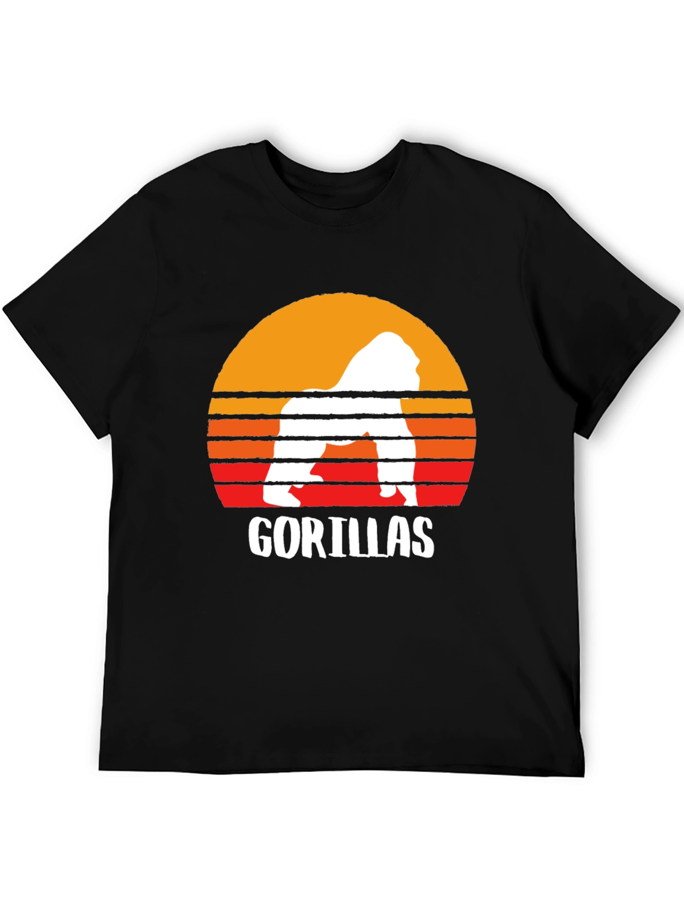 Retro Gorilla Sunset Graphic Tee