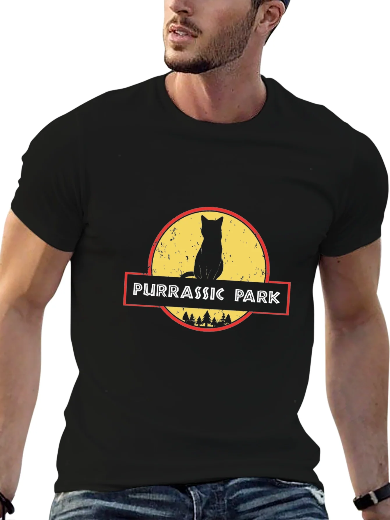 Purrassic Park Black T-Shirt - Cat Lover Tee