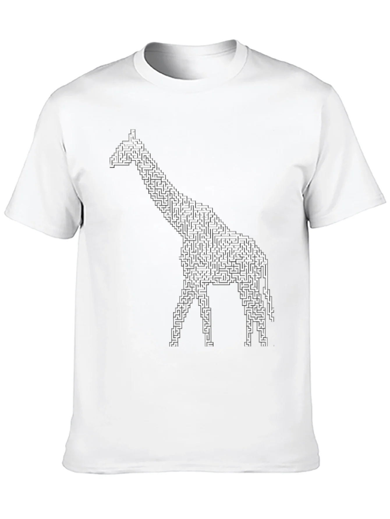 Giraffe Maze Black T-Shirt