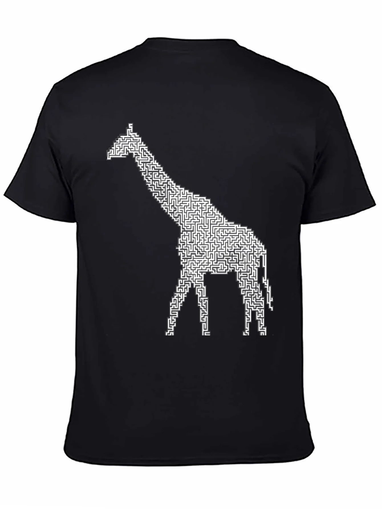 Giraffe Maze Black T-Shirt