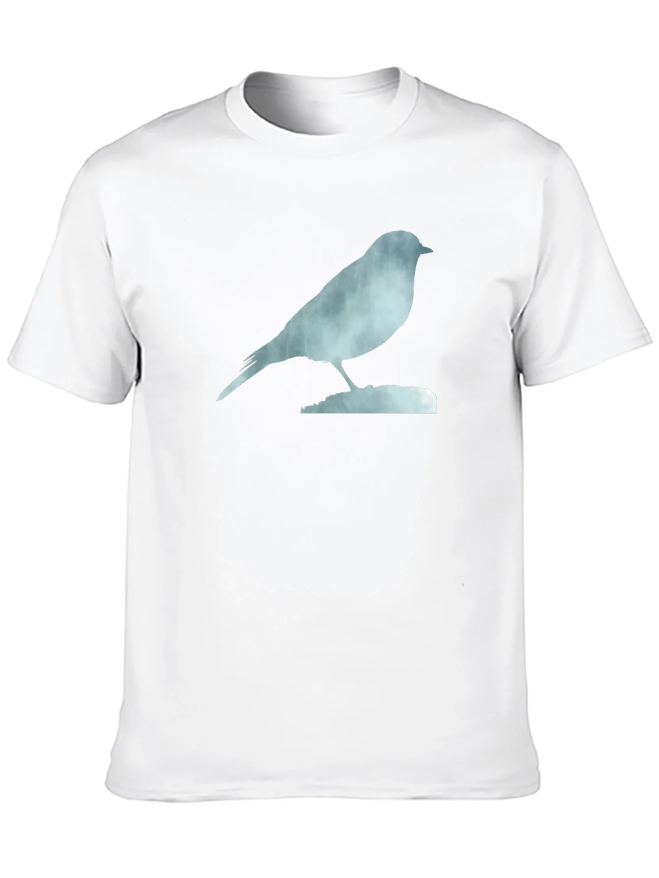 Bird Silhouette Graphic Tee - Soft Black Cotton